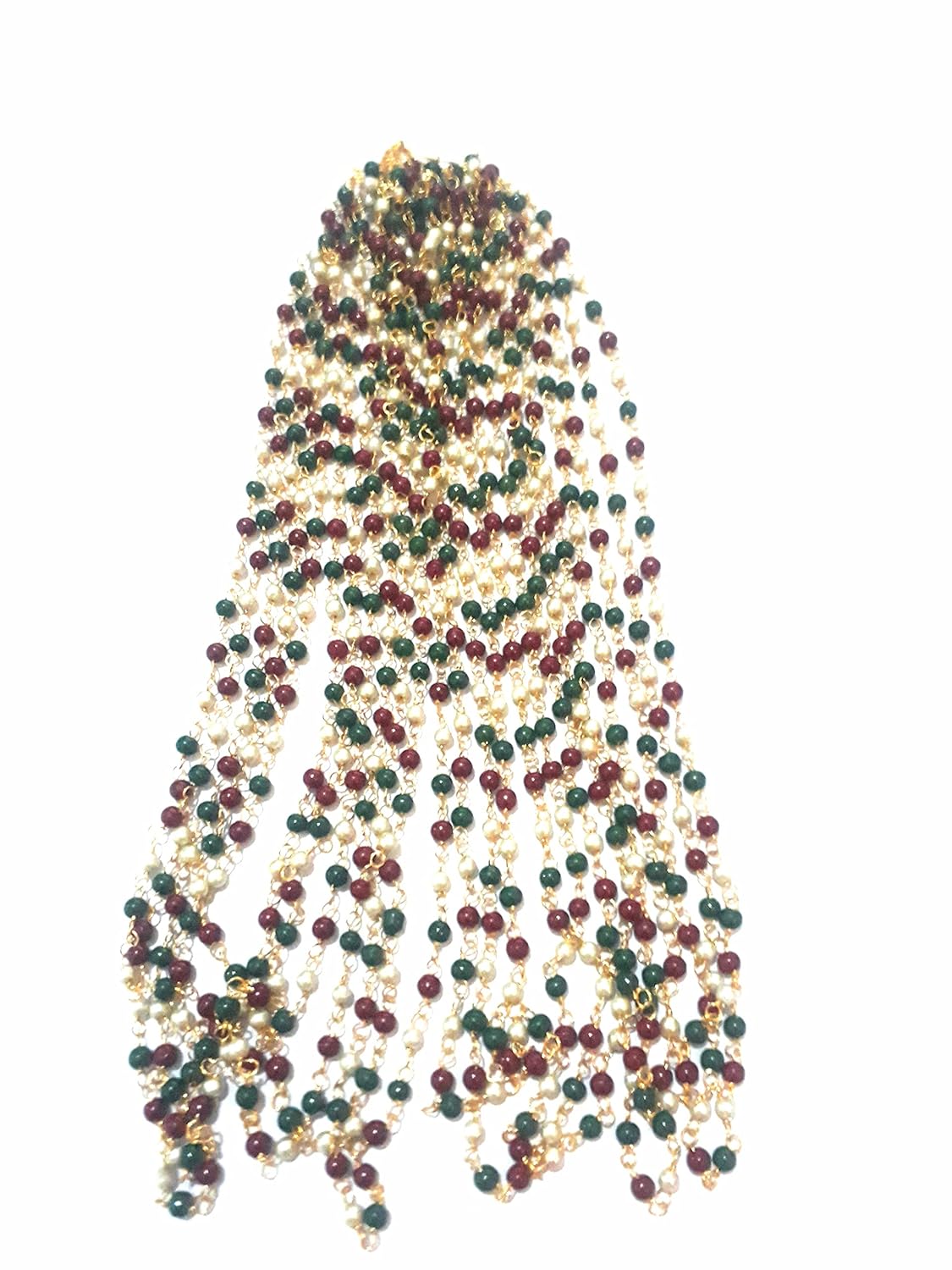 CRT Pearl Beads Chain for Jewellery Making and Crafts Work,Multi,(Pack