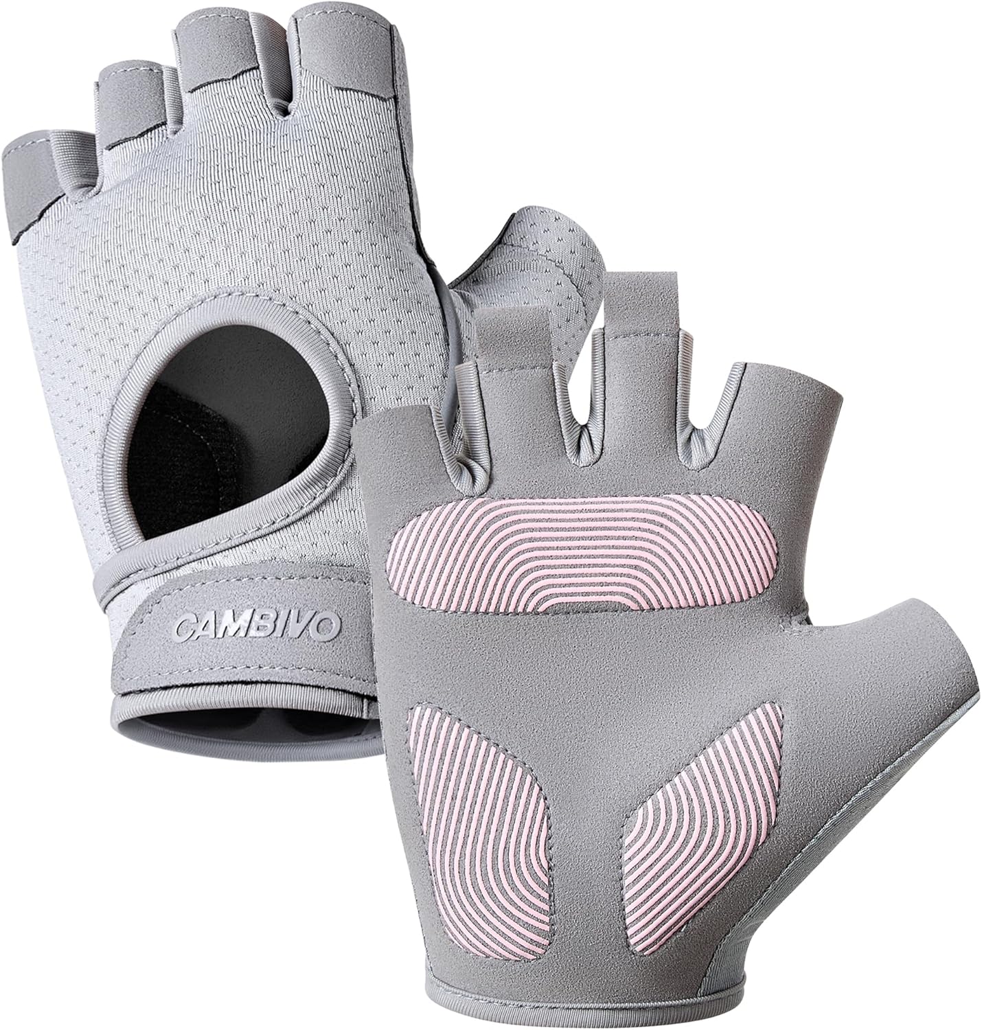 CAMBIVO Workout Gloves for Men & Women, Weight Lifting Gloves with Wrist Support, Non Slip Grip, Breathable Gym Gloves for Training, Crossfit, Pull Ups, Cycling, Fitness, Home Workouts