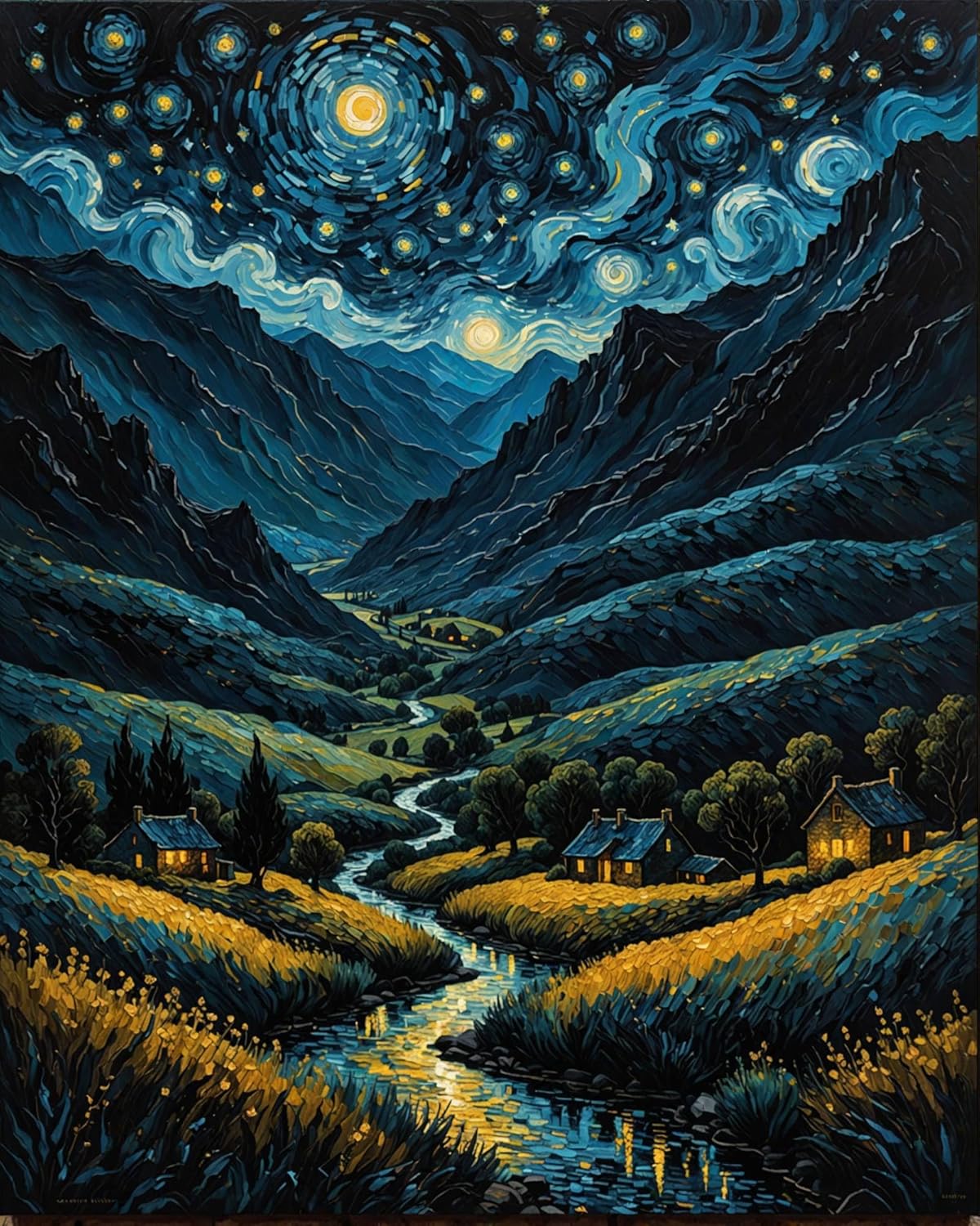 ldazao Paint by Numbers Kit for Adults Beginner, Starry