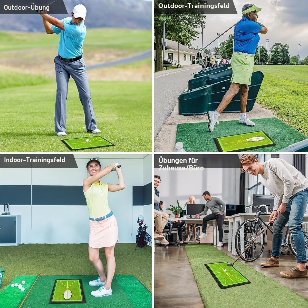 SWINGTEK Golfschwungmatte, robustes Pitchgabelbrett, 30,5 x 43,2 cm, Golf-Trainingsmatte für Schwungwege-Feedback und Indoor-Übung