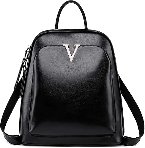 Miniatura 2 de Iswee Mochilas de cuero vintage para mujer, bolsos escolares, mochilas estilo mochila de viaje, Mochilas Daypack