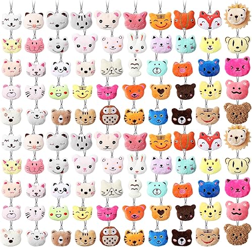 Juego de mini llaveros de peluche de animales marinos y frutas para carnaval, cumpleaños, aula, premios, decoración para ropa (150 unidades, disponible en Yaxa Colombia