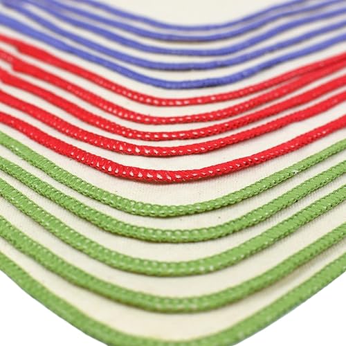 Miniatura 3 de OsoCozy Toallitas de franela sin blanquear para bebé, reutilizables y lavables, 100% algodón, suaves y duraderas, costuras coloridas, 8 x 8