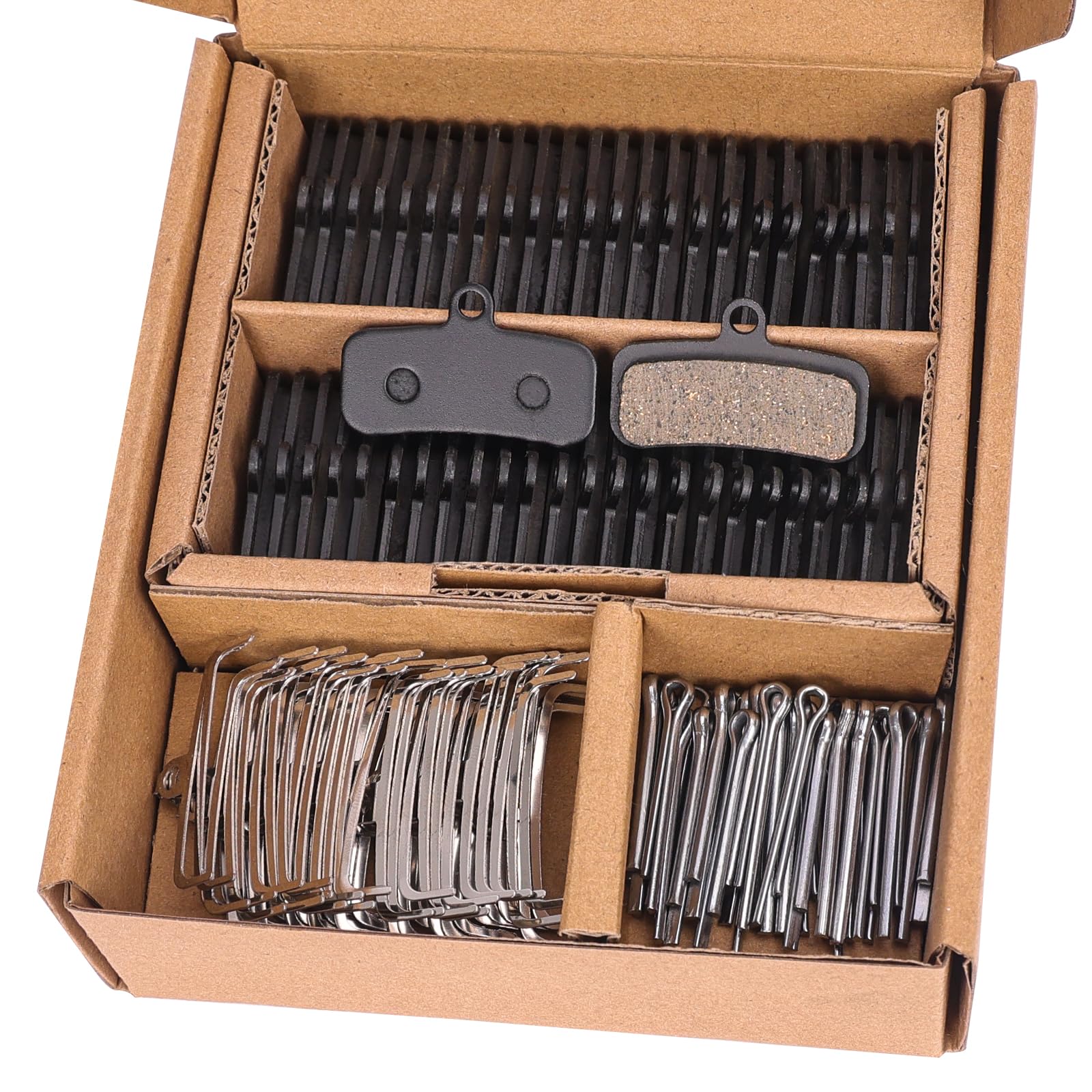 4-Piston Bicycle Brake Pads, 25 Pairs Bike Disc Brake Pads with Tools