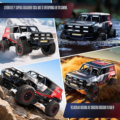 Miniatura 4 de MJX H12P 1/12 Ford Bronco R - Crawlers RC sin escobillas para adultos, 4 x 4 a prueba de agua, 4 x 4 todoterreno, con ejes de portal, camión de