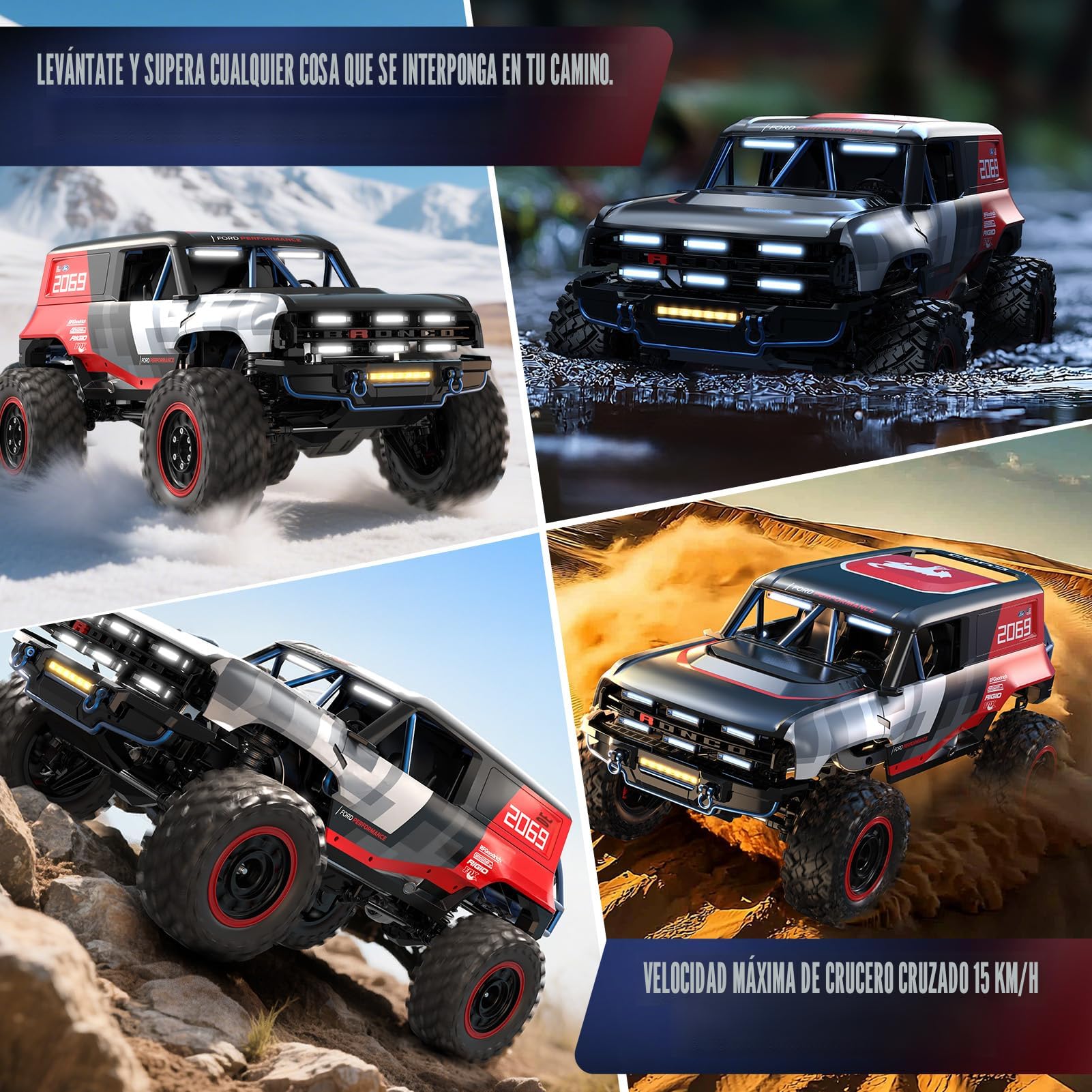 Amazon.com: MJX H12P 1/12 Ford Bronco R Brushless RC Crawlers para