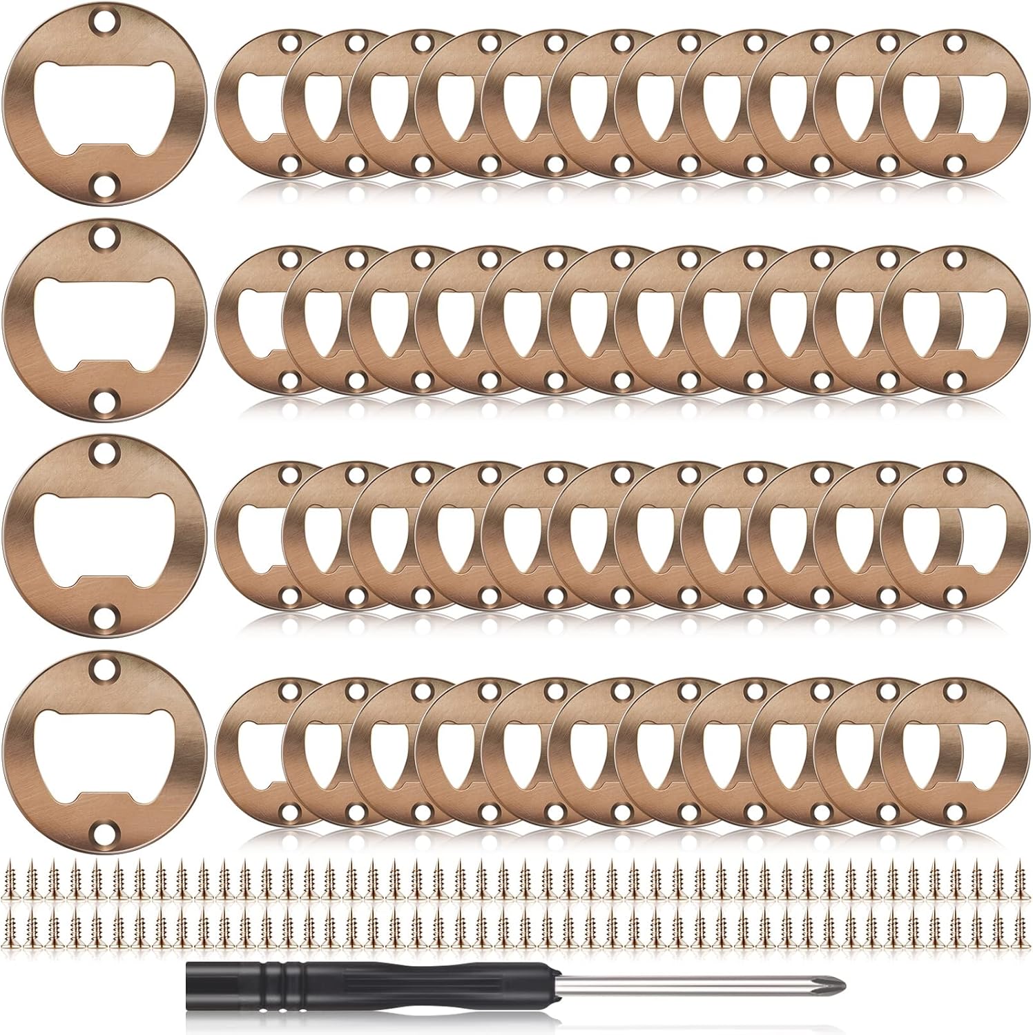 Cunhill 40 Sets Bottle Opener Inserts Kits Round DIY Bottle