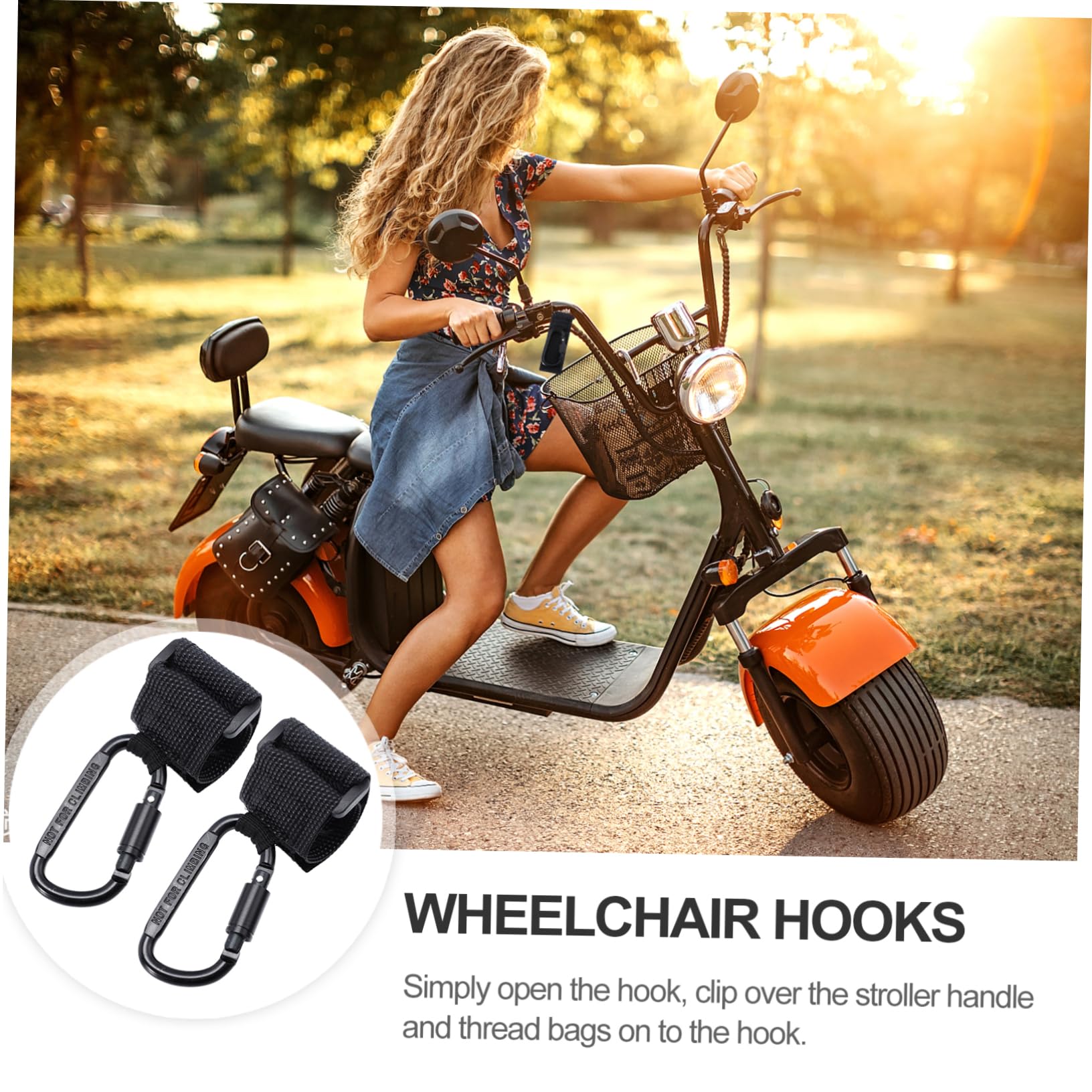 Yardwe 14 Piezas Ganchos Antideslizantes para Carrito Unidades Colgadores Delanteros sin Taladro para Bolsas y Pañaleras Aptos para Manillar de Cochecito y Moto Soporte Práctico para