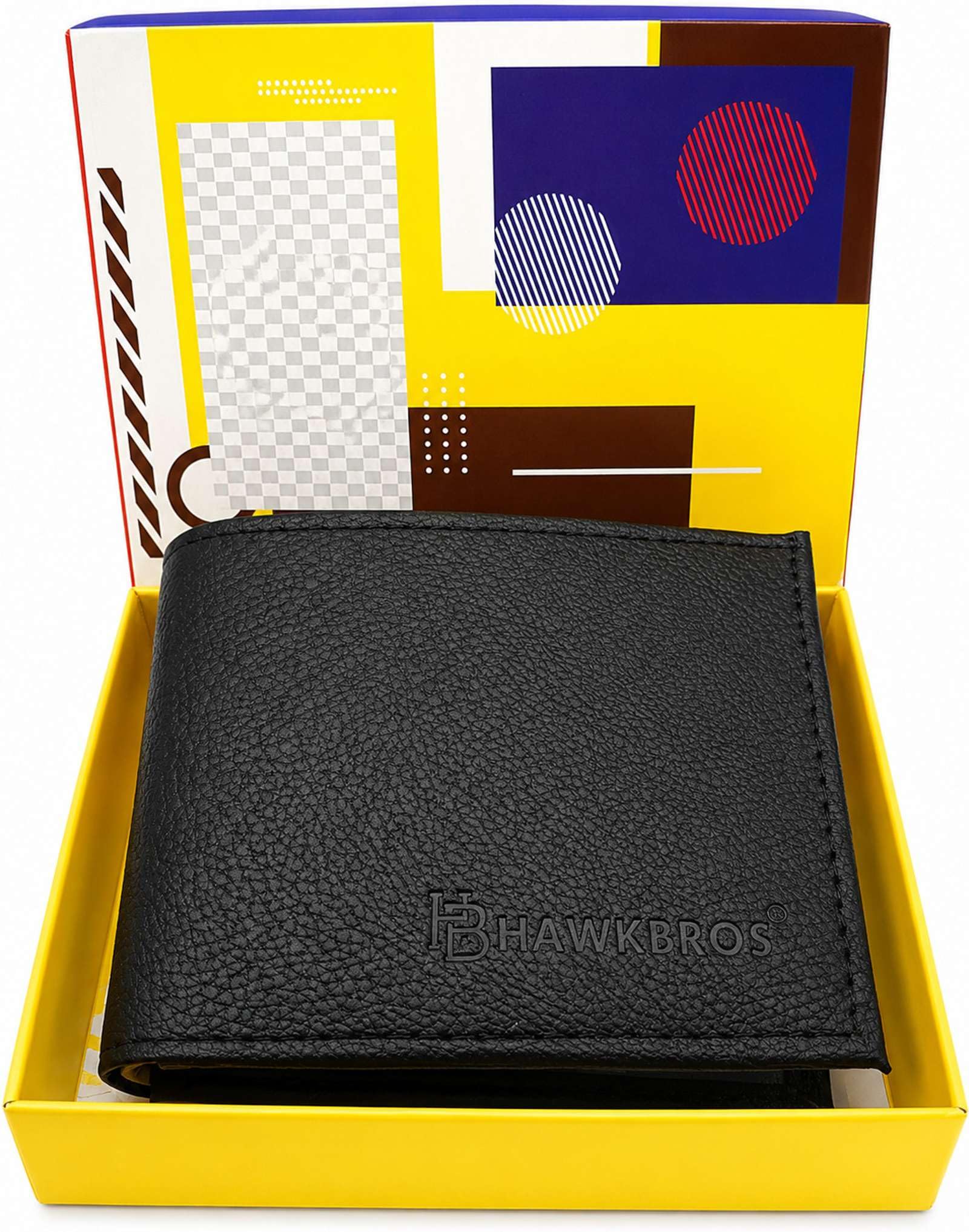 Artificial Leather Wallet for Men | Black Bifold Wallet | Multi Card Holder | Cash Pocket | Lightweight Everyday Wallet-image-0