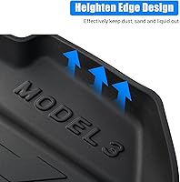 Vista 4 de Alfombrilla para Maletero para Model3 2017-2023, MERXENG Protector de Maletero de Coche para Todo Clima Alfombrilla de Área de Carga Trasera