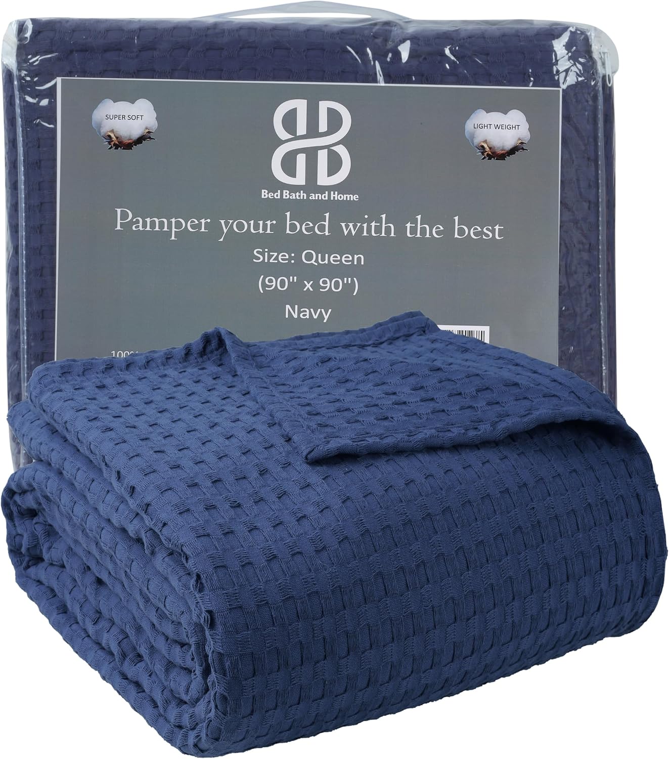 Bed Bath and Home 100 Cotton Waffle Twin Size Blanket