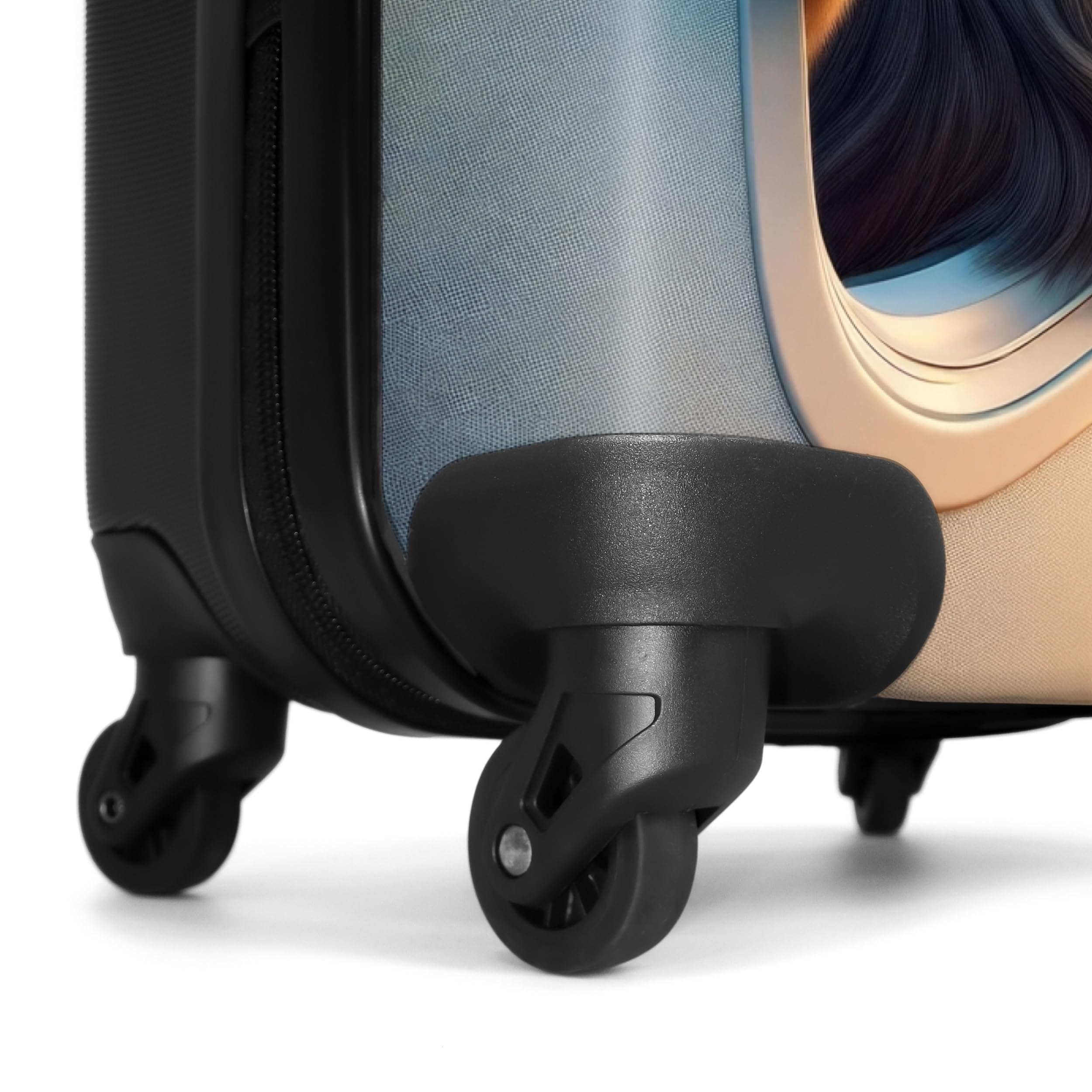 NoBoringSuitcases.com Kinderkoffer, Kinderkoffer Jungen, Koffer Groß, Koffer Kinder, TSA Schloss, Kinder Trolley Jungen, Rollkoffer Mittelgroß, Koffer Mittelgroß (Löwe - Golden-Braun, 67 cm - 72 L)