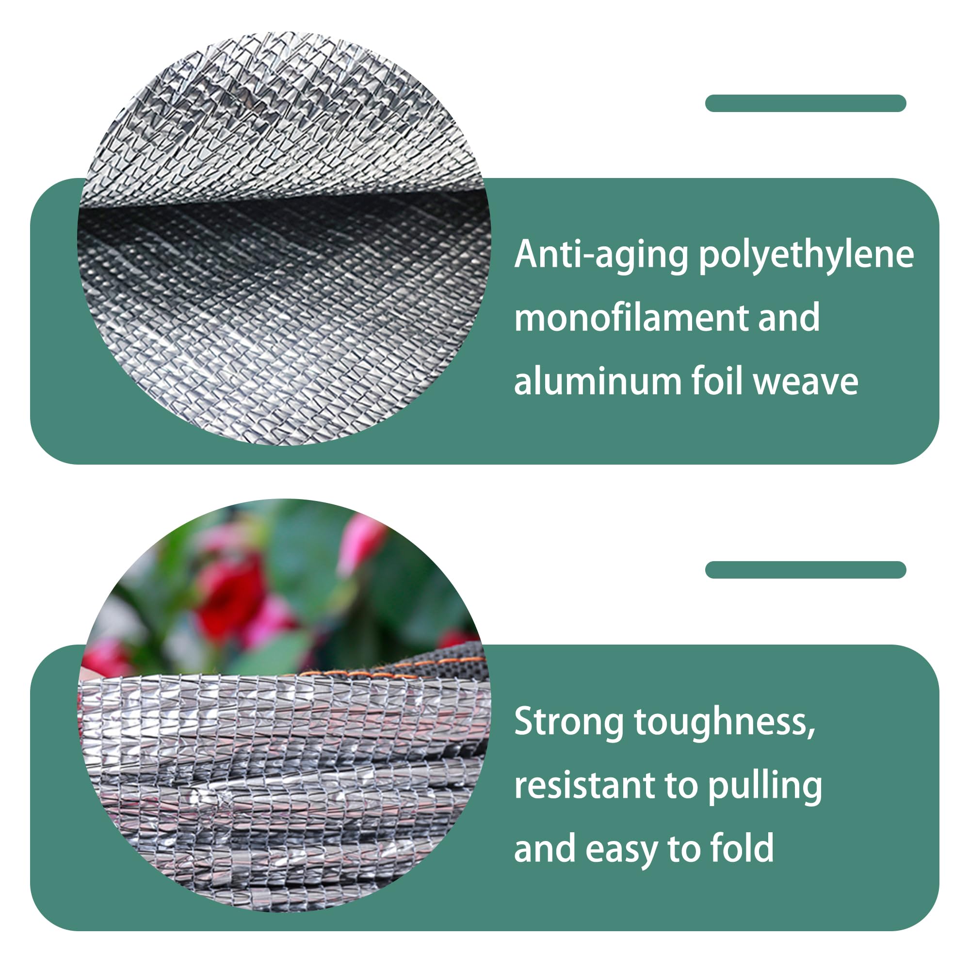 Rete Ombreggiante Alluminio 290 x 740 cm Anti UV Rete Ombreggiante per Serra Resist per Giardino, Auto, Pollaio, Cuccia per Cani, Esterno, Pergola, Patio, Campeggio, Argento