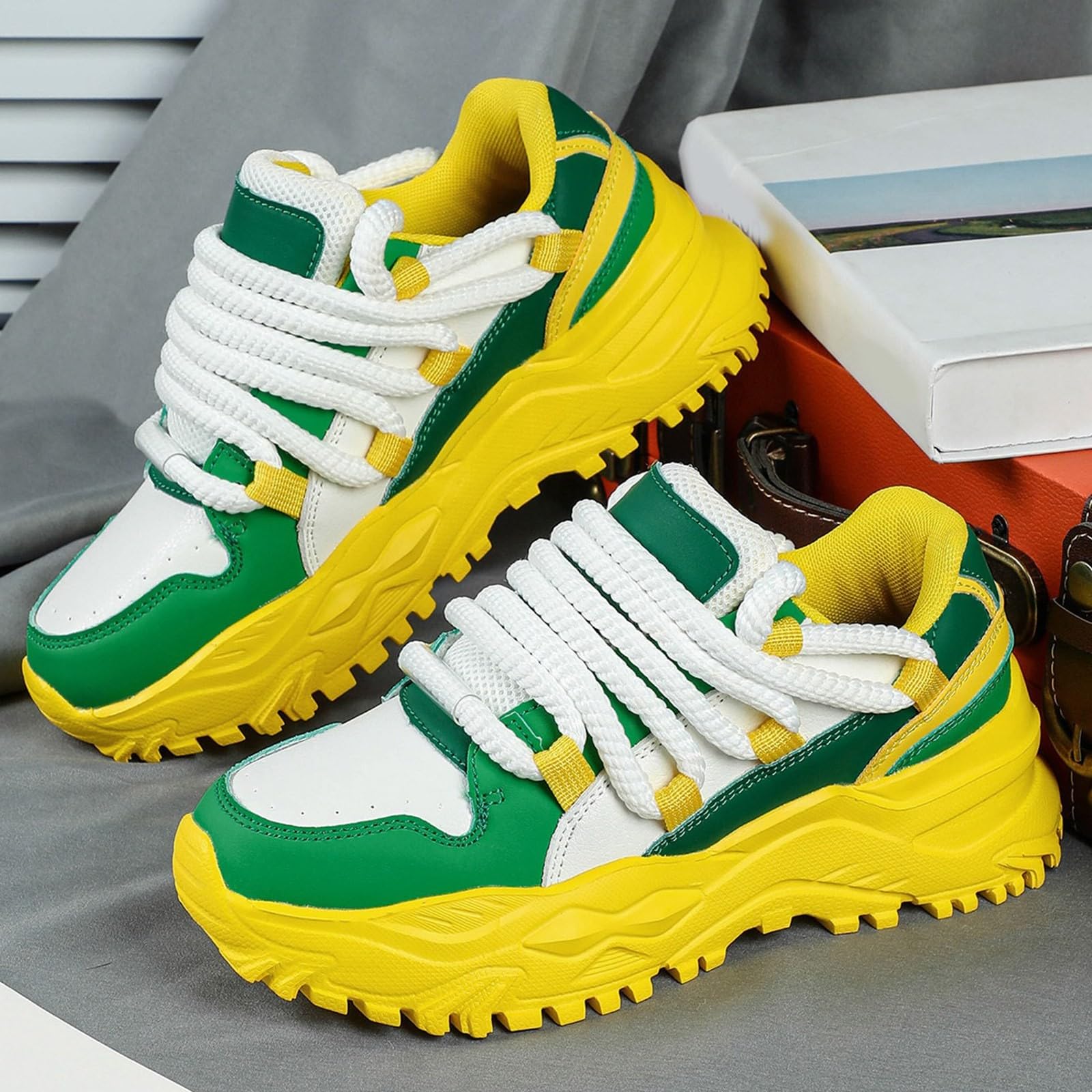 Sneaker da Donna per Il Tempo Libero Scarpe da Casa Traspirante Antiscivolo per Escursionismo comode Scarpe Ortopediche con Suola Morbida Camminare Correre Ammortizzazione reattiva Morbida Sneakers