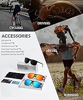 Vista 7 de Gafas de sol polarizadas para hombre, marco rectangular, gafas de sol polarizadas para hombre, gafas de sol deportivas con protección UV400