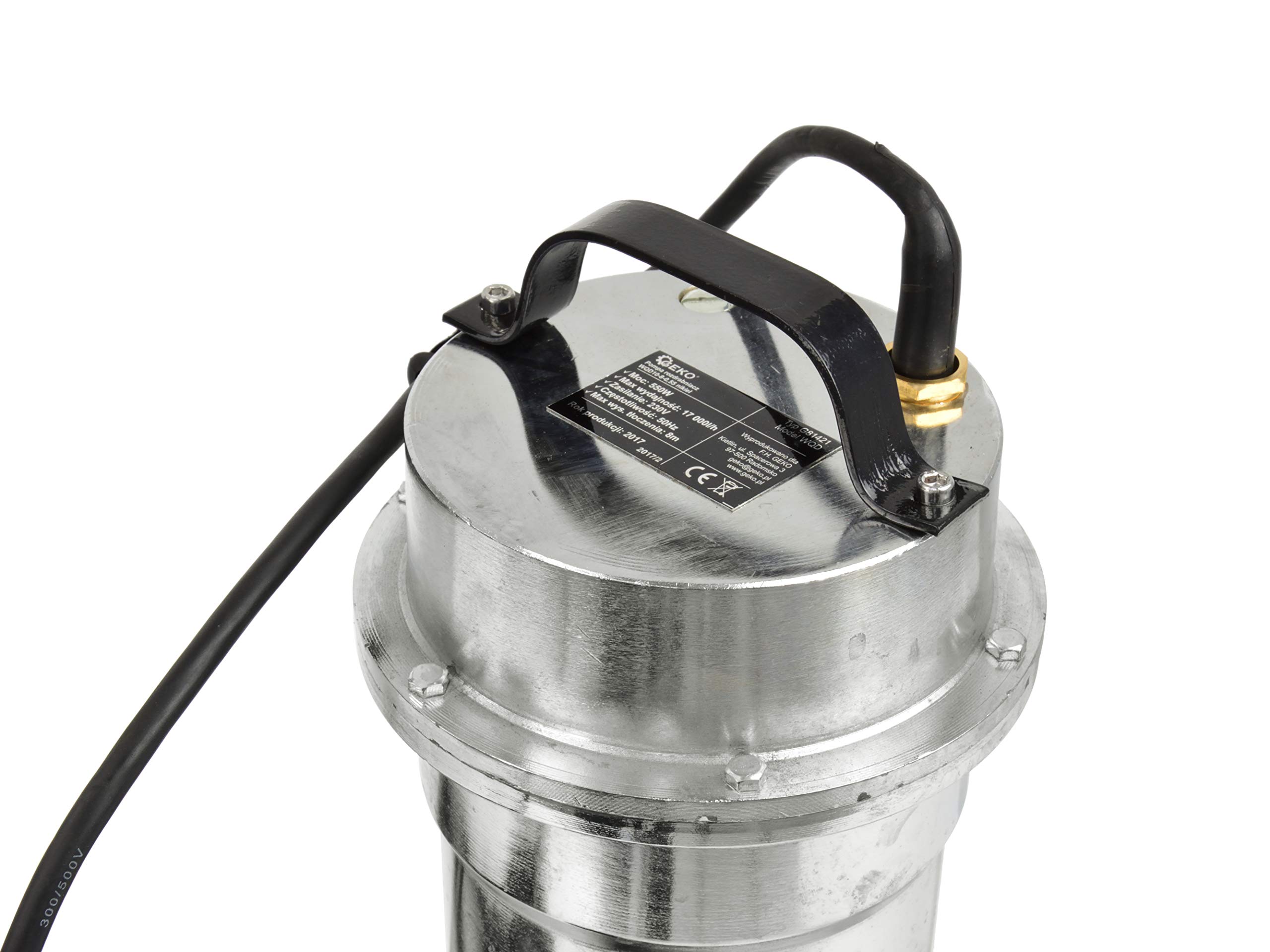 BSD Pompa per Acque Scure - Imersione per Acque Scure con Trituratore e Interruttore Galleggiante, Corpo in Nichel/Ghisa - Pompa per Acque Reflue WQD 10-8-0,55-550W, 17 000L/h, Prevalenza Max. 8m