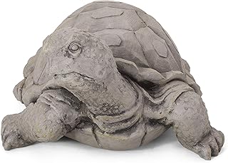 Christopher Knight Home Irwington Outdoor Turtle Statue, Dark Gray