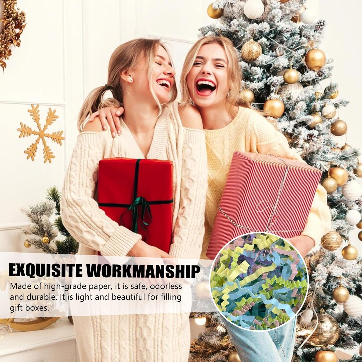 ZEBMOON 1 LB Rainbow Crinkle Cut Paper Shred Filler Great for Gift Wrapping, Easter Basket Filling, Birthday, Wedding, Easter, Carnival, New Year Party Decorations Filling Supplies - Image 6