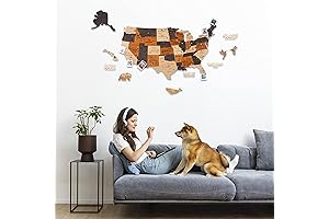 Wooden States Photo Travel Map