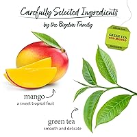 Vista 3 de Bigelow Tea Té verde con mango, té con cafeína con mango, caja de 20 unidades (paquete de 6), 120 bolsas de té en total