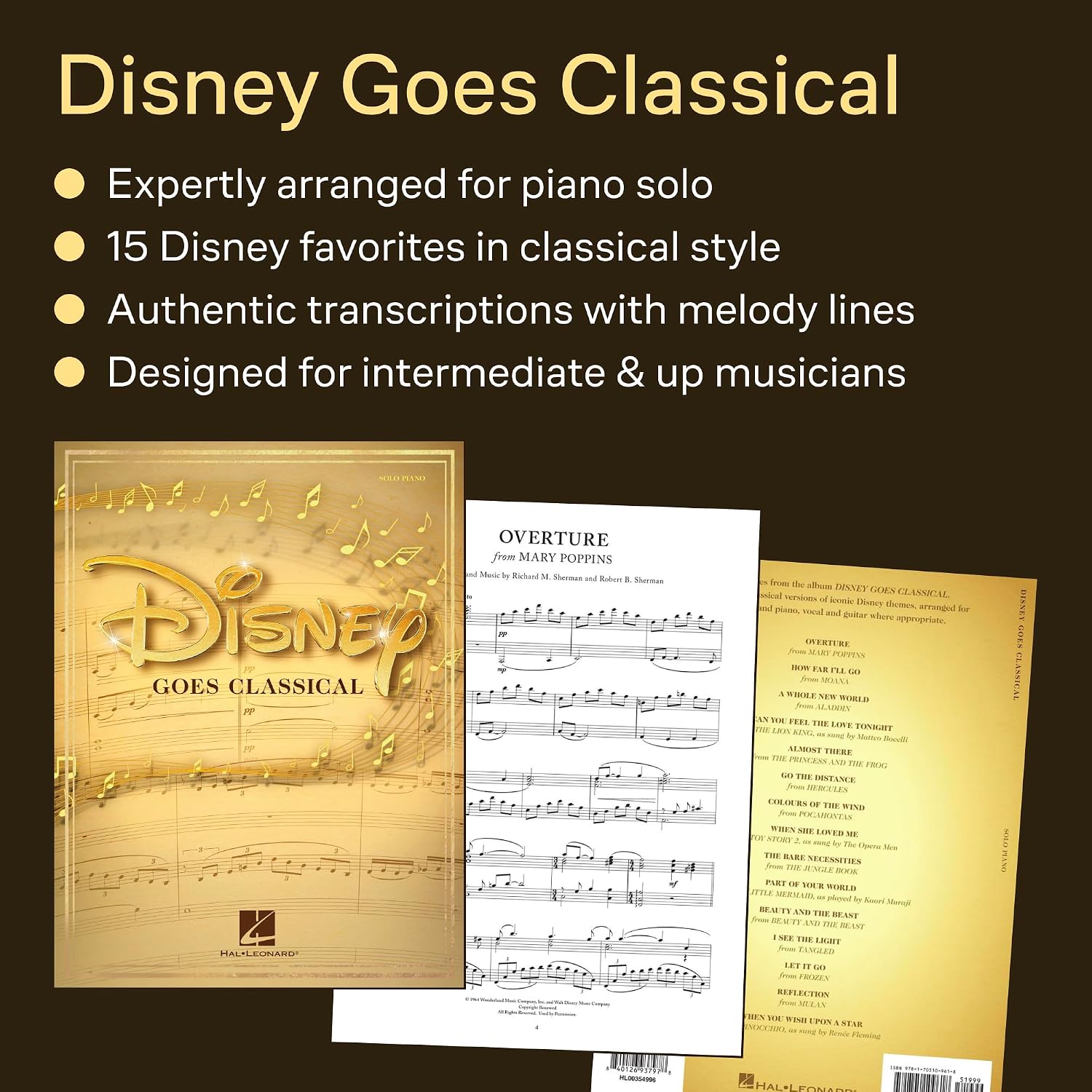 Disney Goes Classical: Piano Arrangements of 15 Disney Favorites