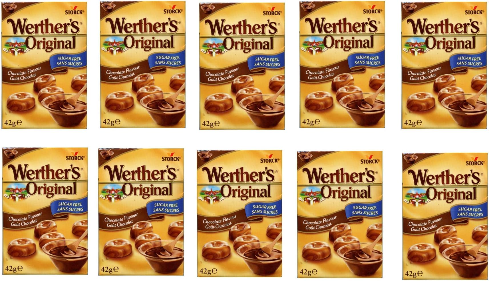 10 * 42g Werthers Original Caramel Chocolate