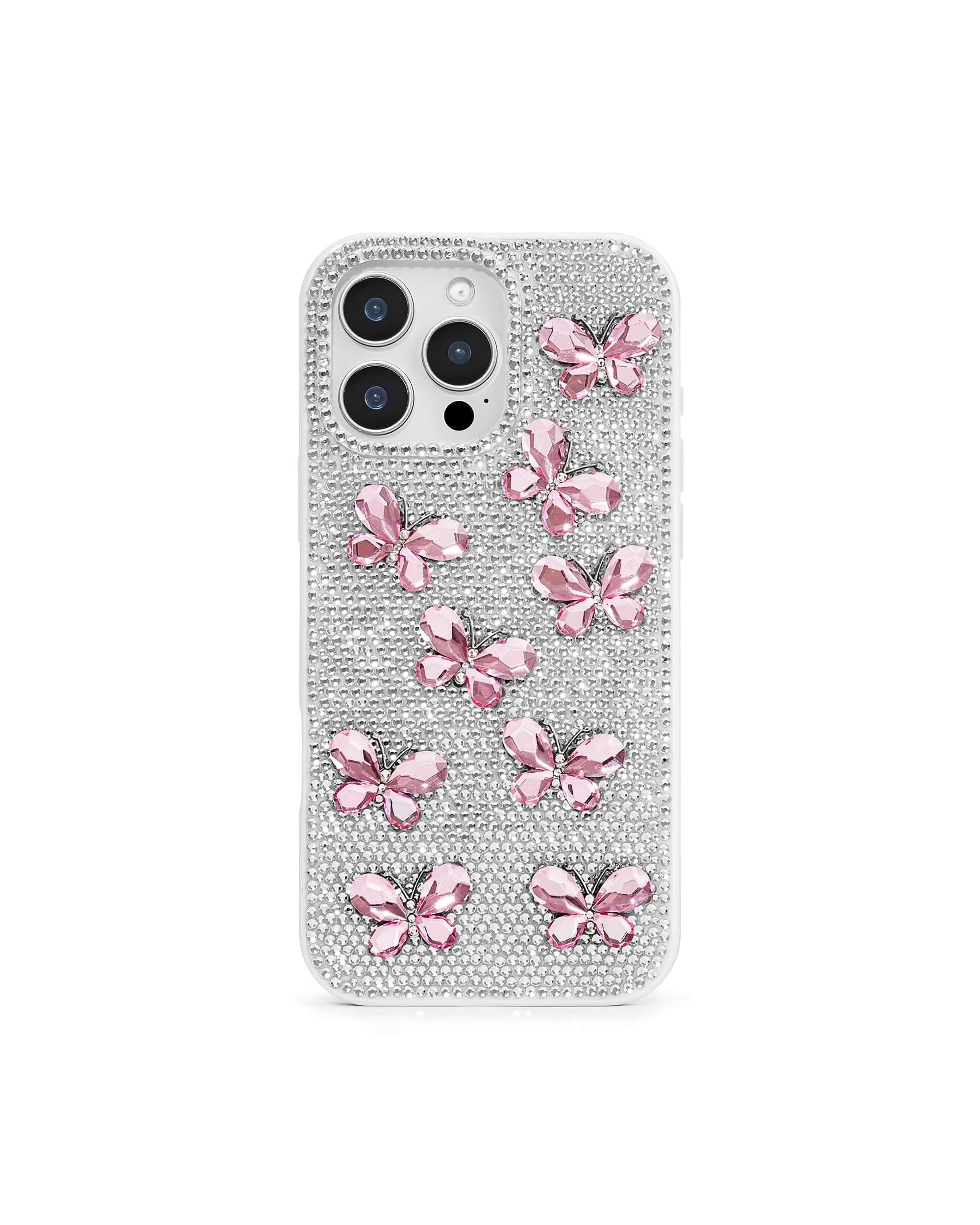 JW PEI Butterfly Crystal Phone Case - White
