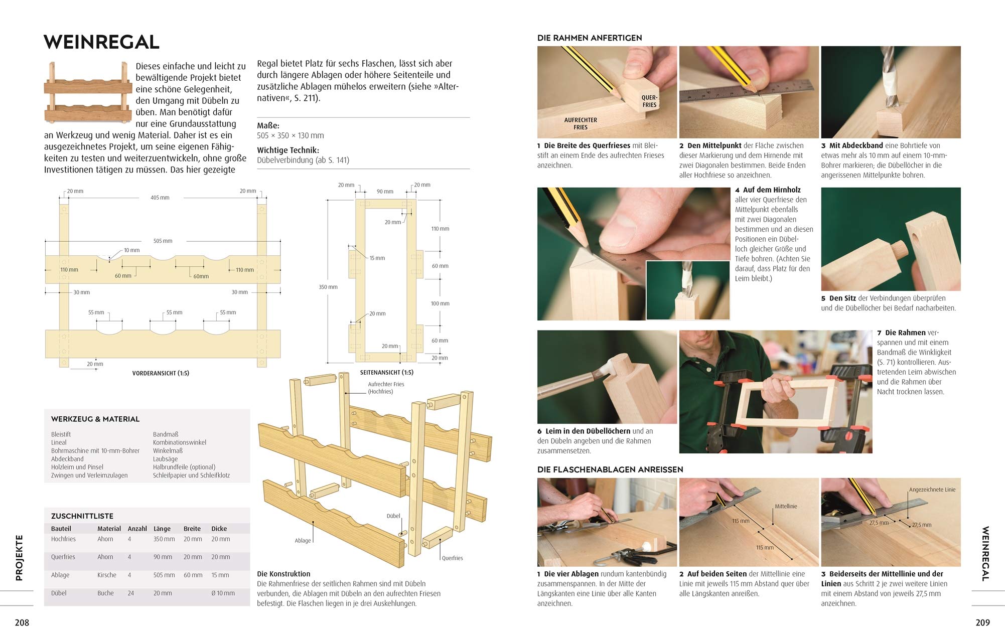 Praxisbuch Holz: Techniken – Werkzeuge – Projekte. Mit über 25 kreativen Ideen aus Holz lassen sich verschiedene Projekte Schritt für Schritt ausführlich erklären
