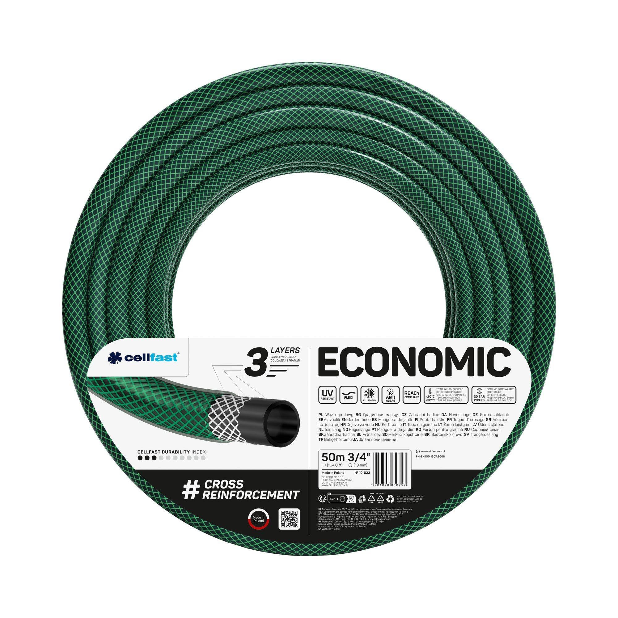 Cellfast Economic Tubo da Giardino, Verde, 3/4"