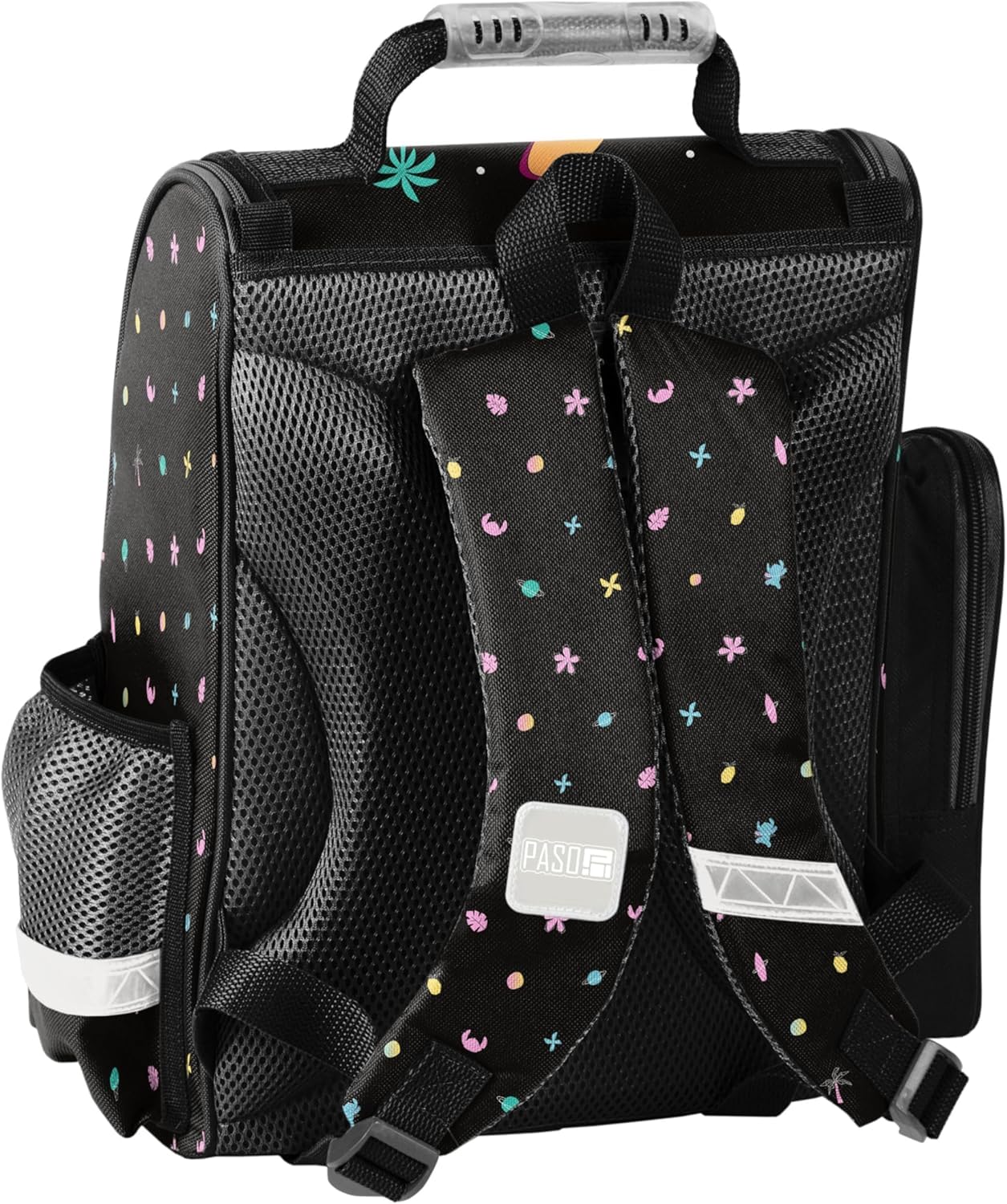 PASO - Schulranzen für Jungen und Mädchen, 8er-Set - Schul-Rucksack für Kinder mit Federmäppchen- Schuhbeutel Hausaufgabenheft- Stitch