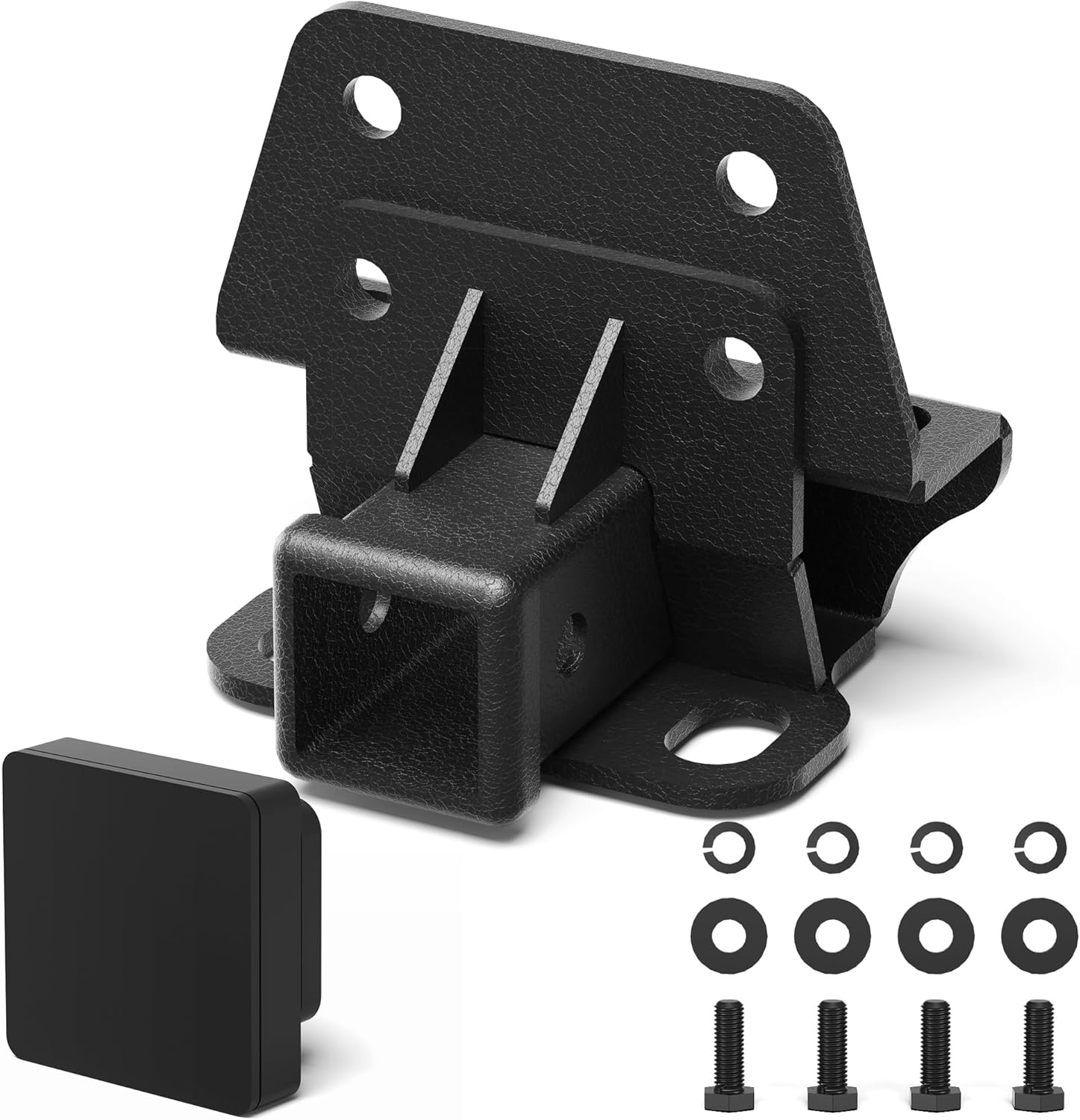 Tow Trailer Hitch Receiver Kit 2 Inch Rear Bumper Compatible with 2007-2014 Toyota FJ Cruiser Carbon Steel Class 3 Hitch 3500lbs Towing, E-Coating, Powder-Coated Finish