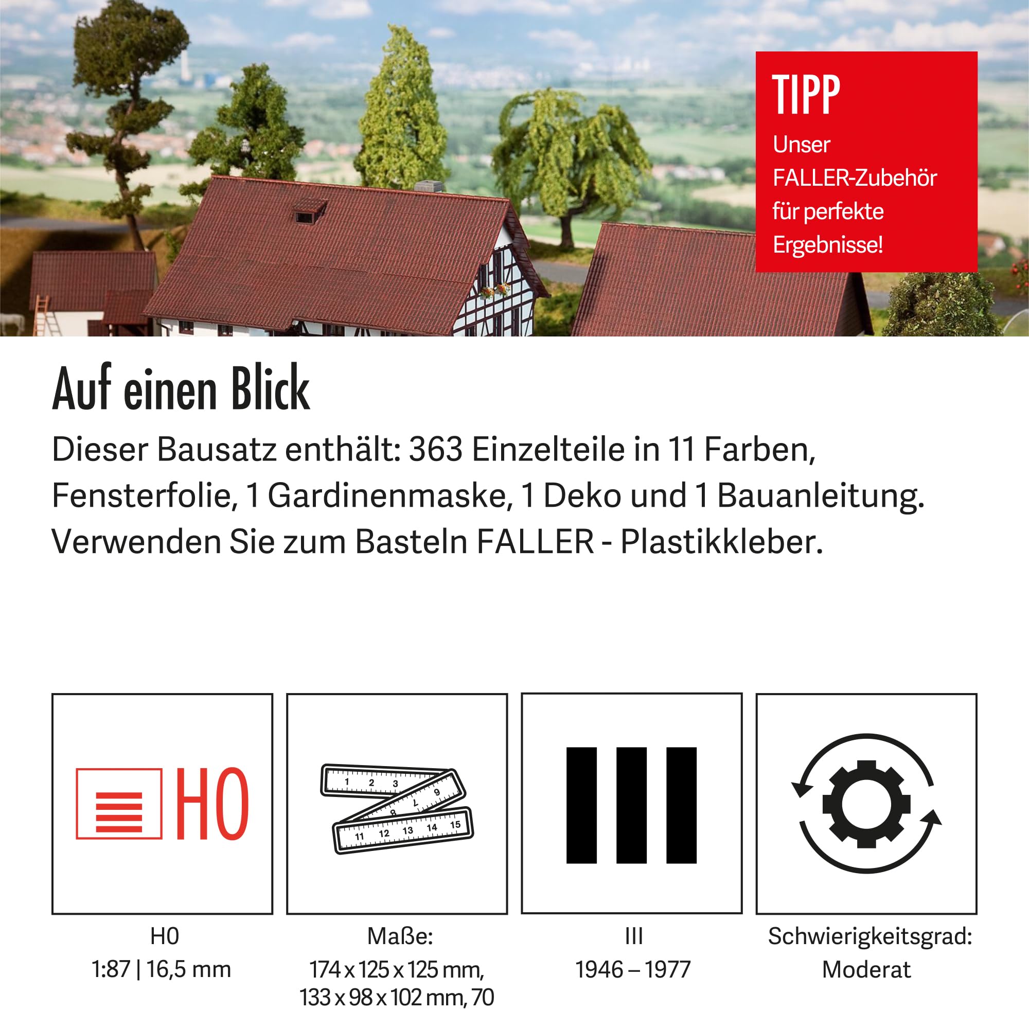 Faller 130372 H0 Hofgut, Braun und Creme