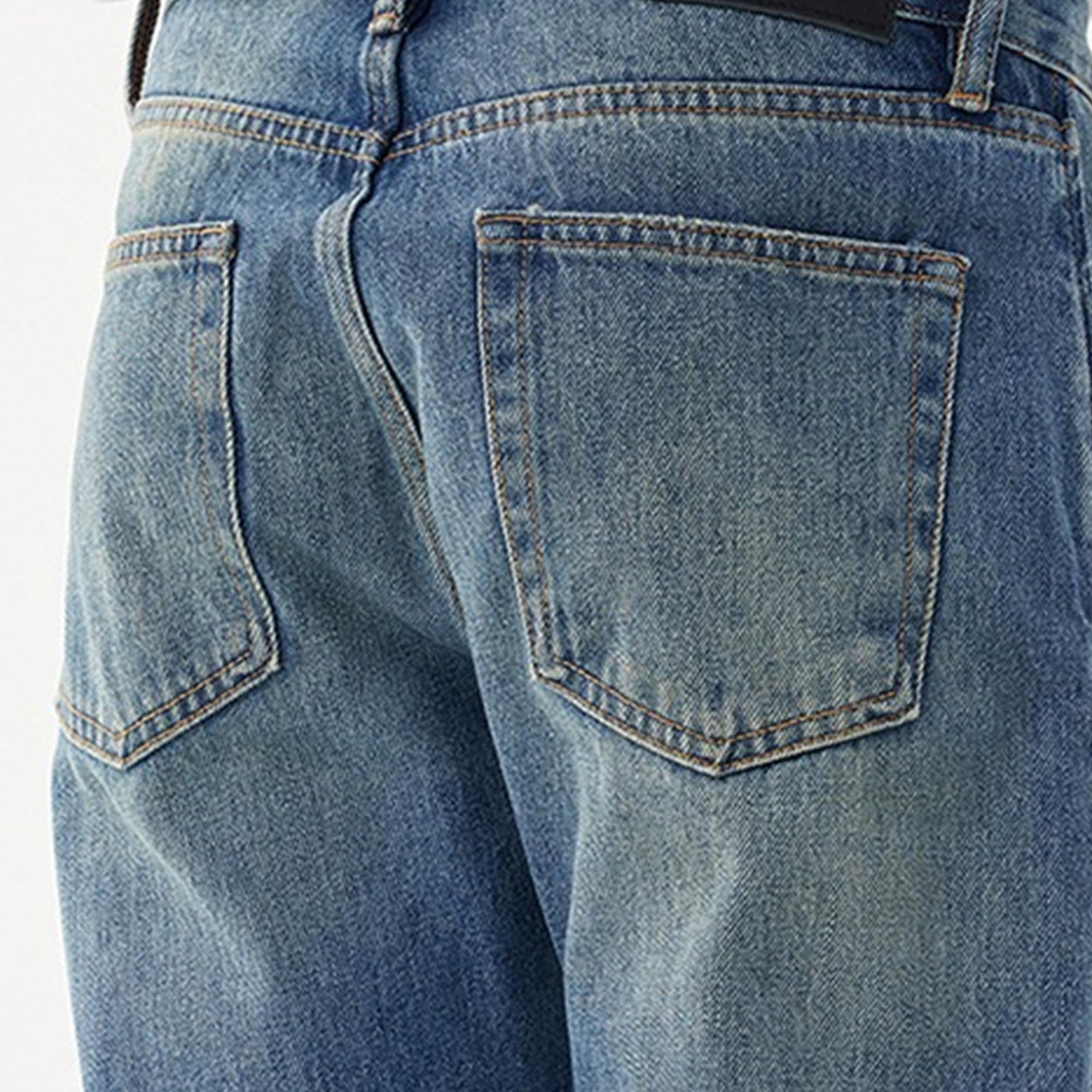 Jeans da uomo classici a gamba dritta Bootcut Slim Fit Vintage Denim Pant per gli uomini Regular Jeans a 5 tasche