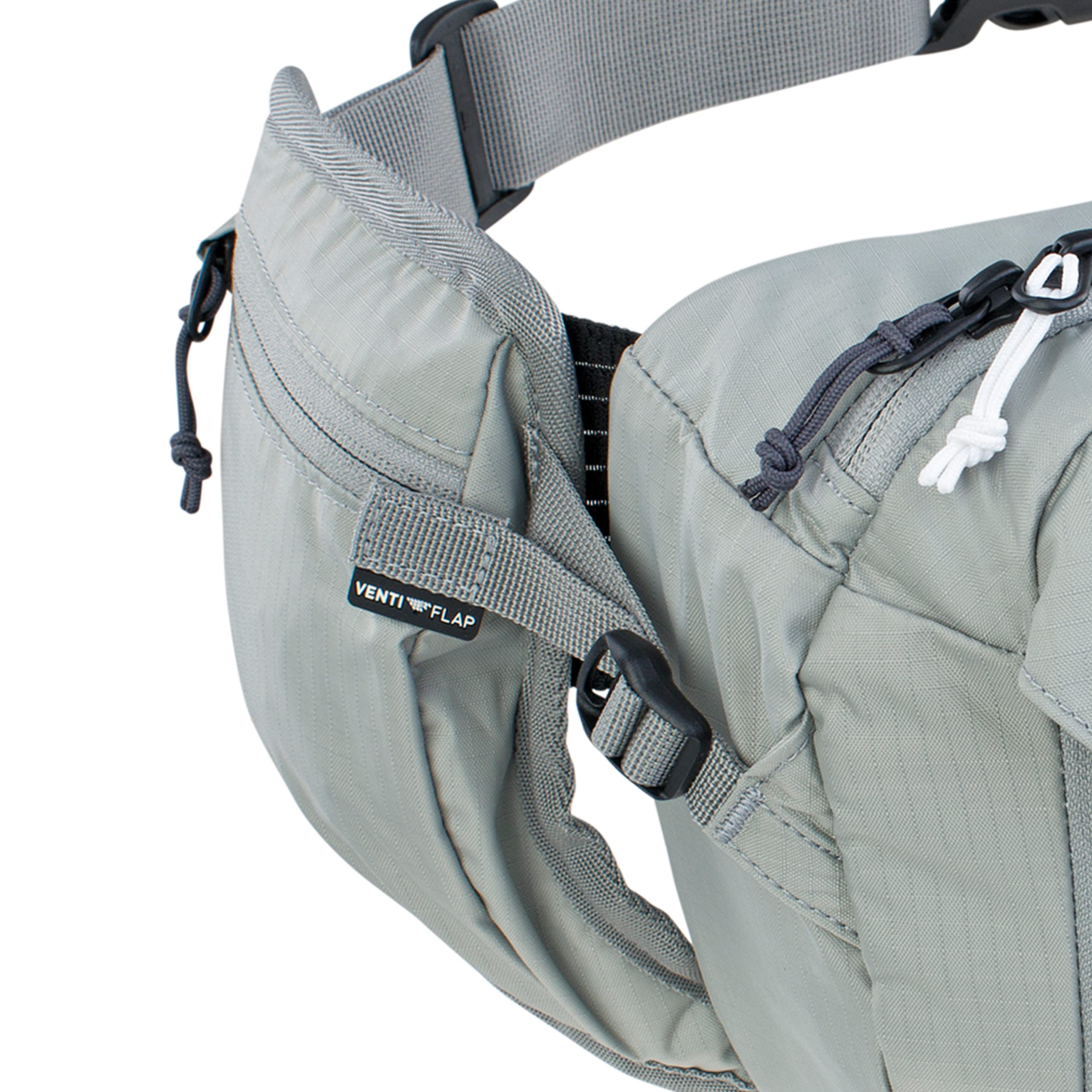EVOC HIP PACK 3l saszetka biodrowa Saszetka biodrowa z bukłakiem hydracyjnym 1,5l (pojemność 3l, AIRFLOW CONTACT SYSTEM, w zestawie bukłak hydracyjny), kamienny szary