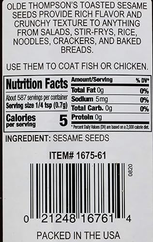 Miniatura 2 de Olde Thompson Semillas de sésamo tostadas, 14.5 onzas