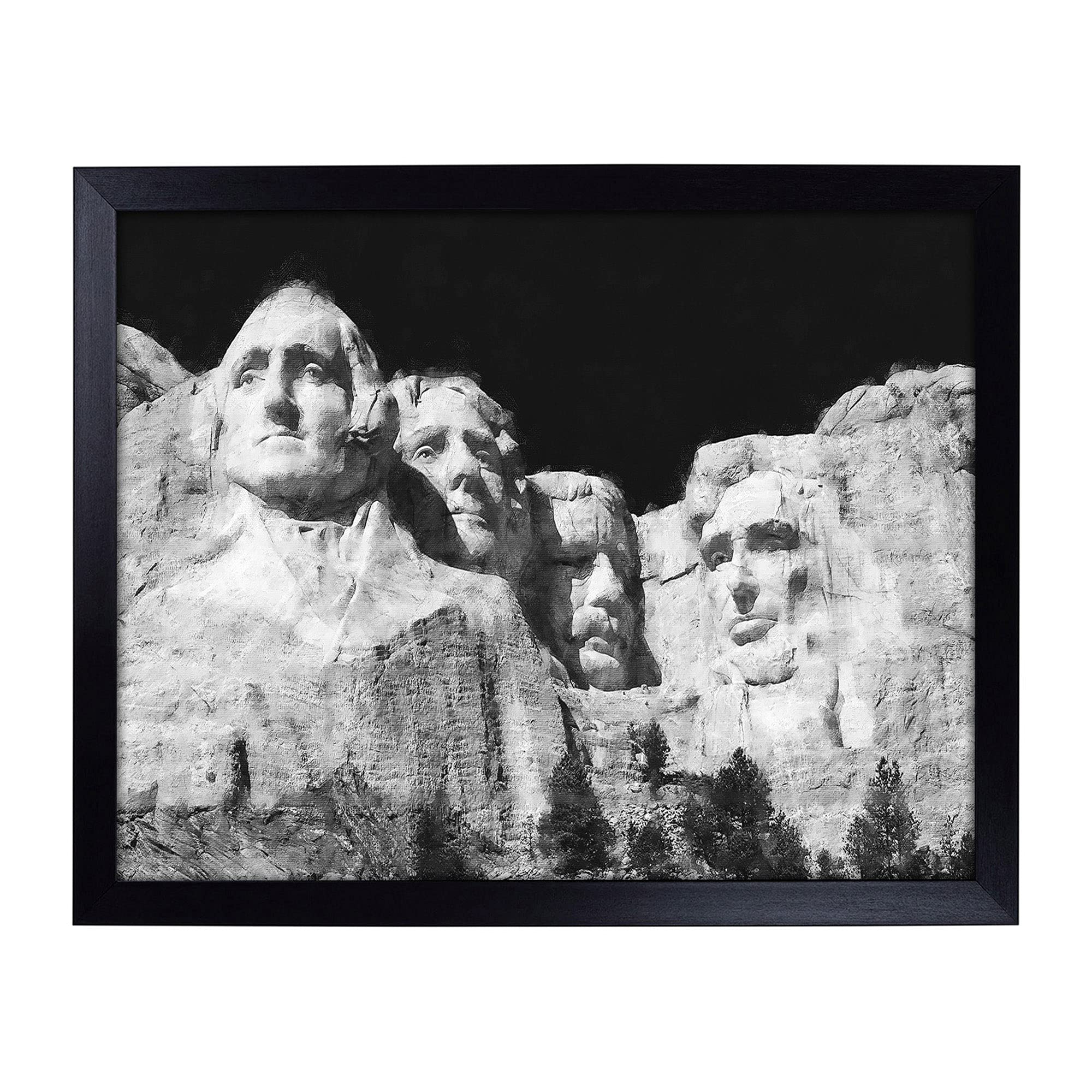 Lap Tray with Cushion | Mount Rushmore Painting | Padded Bean Bag Cushion | For Eating, Working, Crafting, Laptop | Portable Table Desk