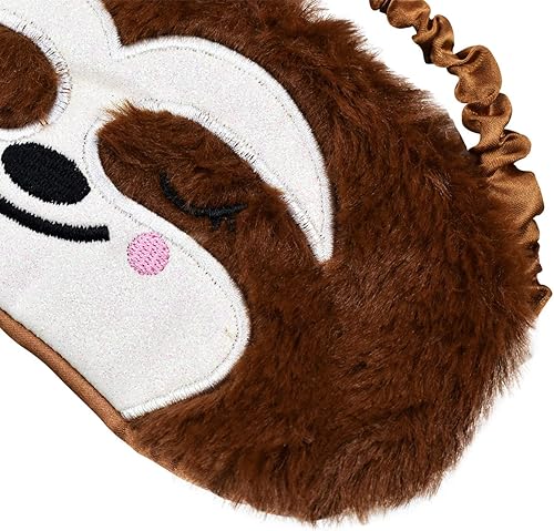 Miniatura 3 de Antifaz para dormir de perezoso, suave y esponjoso, con los ojos vendados, divertida máscara de sueño de animales, cubierta de ojos para niños
