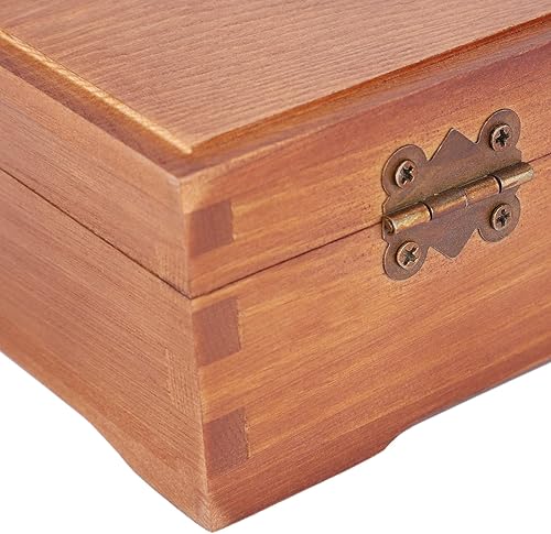 Miniatura 8 de Caja de lápices de madera para bocetos, caja de almacenamiento de madera de fuente de arte vintage, estuche de almacenamiento de artículos de