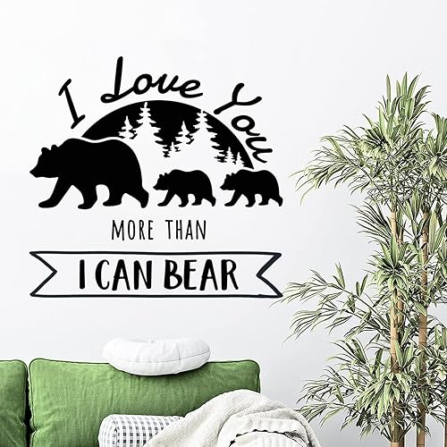 Calcomanía de pared con versículo bíblico de regalo cristiano "I Love You More Than I Can Bear" para decoración de pared, calcomanías de vinilo para