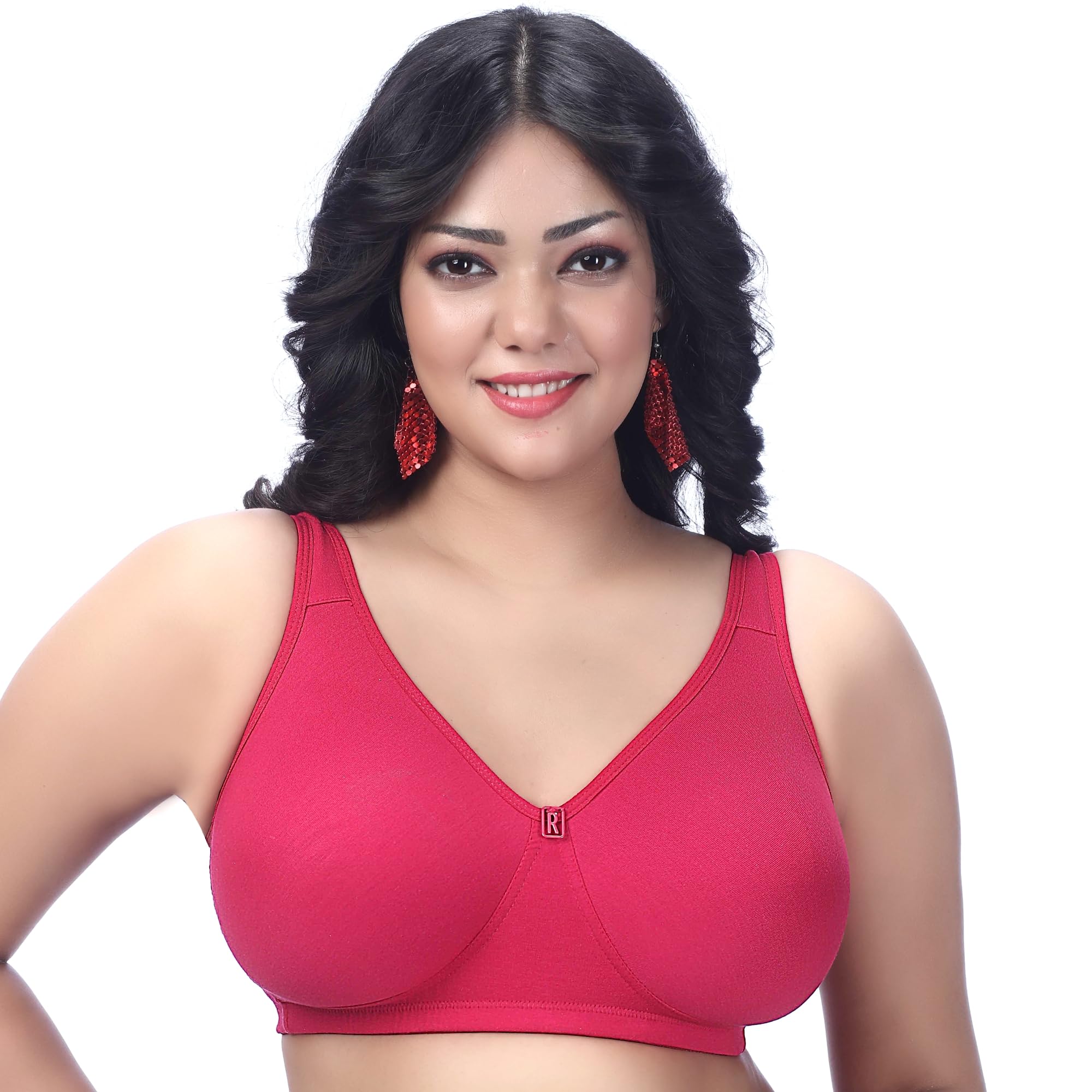 Riza ComfortFit Women's Pure Cotton Non-Padded Non-Wired Seamless Molded Full Coverage Combo Pack of - 2 Bra-image-30