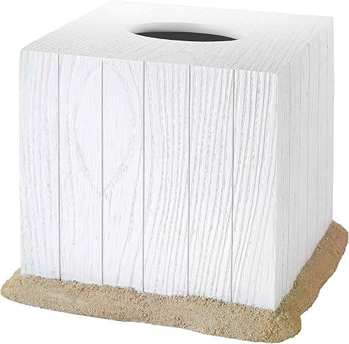 Miniatura 6 de Avanti Linens - Funda para caja de pañuelos, decoración de baño inspirada en la playa (colección Beach Mode)