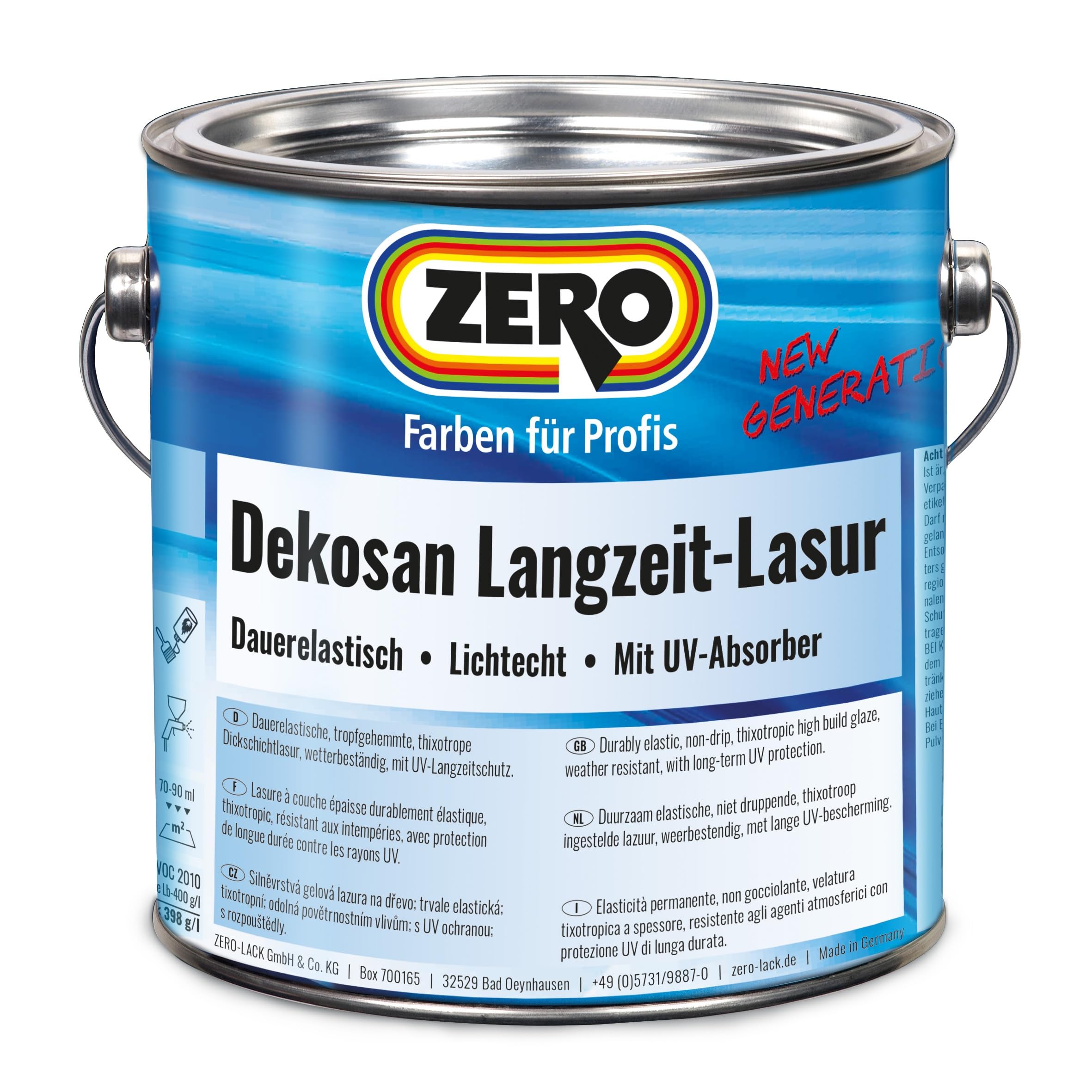 Zero Dekosan Langzeit Lasur Dickschichtlasur, Eucalyptus, 2,5 l
