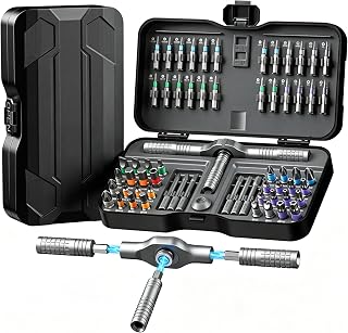 66 in 1 Magnetic Screwdriver Set, DIY Ratchet Screwdriver Set, Multi Bit Magnetic Drive Set with Detachable Ratchet Handle, Portable Compact Repair Tool Kit for Home Electronics,Furniture, Bike