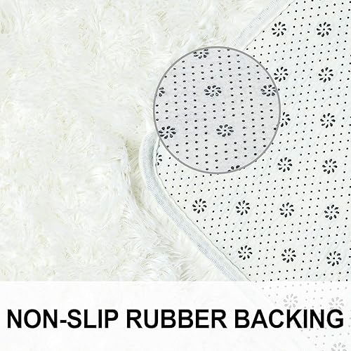 Miniatura 4 de Merelax - Tapete moderno grande, suave, peludo y esponjoso, ideal para sala de estar, habitación o dormitorio estudiantil, afelpado, decorativo,