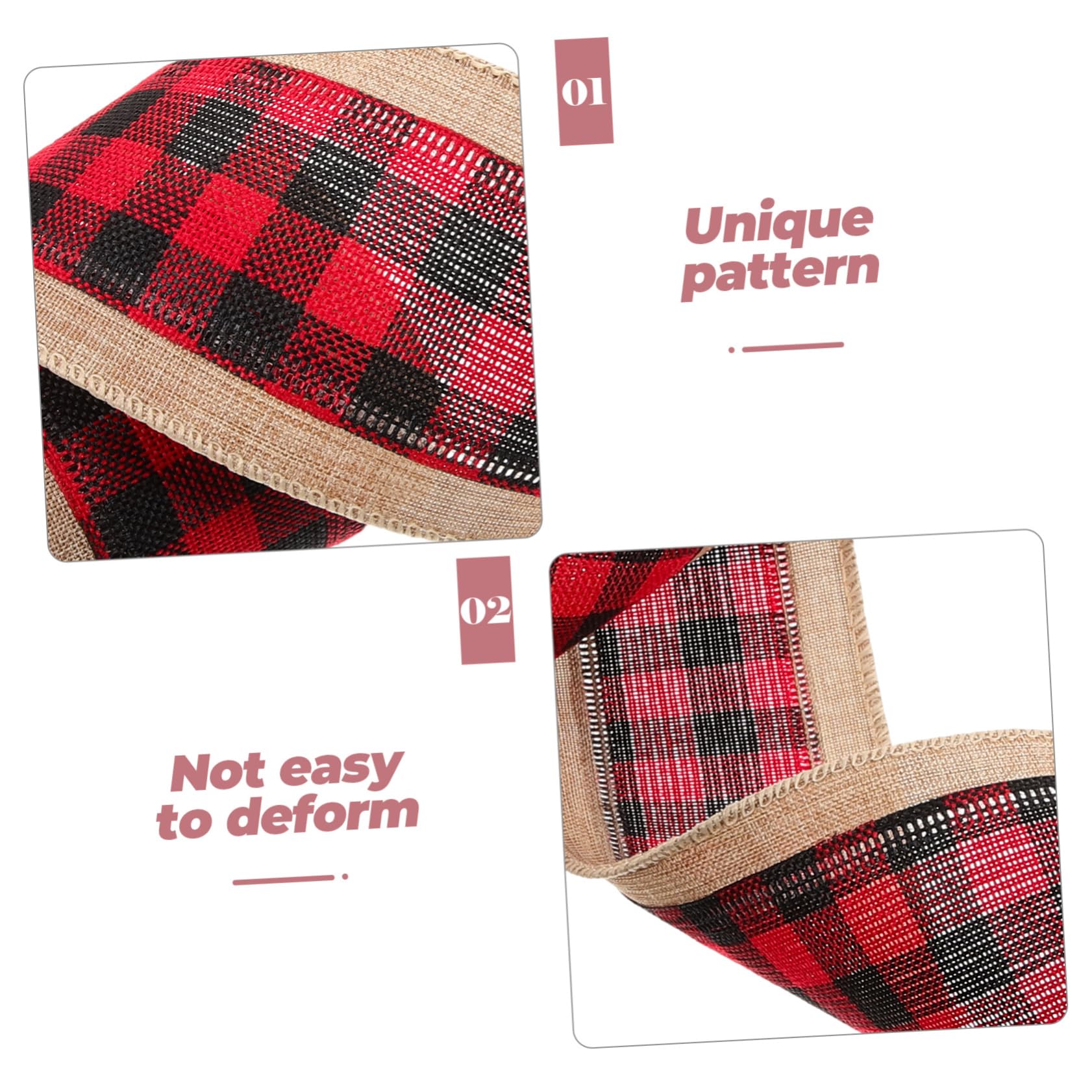 Lurrose 10 Stück Weihnachtsband Weihnachtsbaumband Weihnachtsverpackungsband Blumenstrauß Verpackungsband Weihnachtsband Ornament Weihnachtsleinenbänder DIY Bastelband