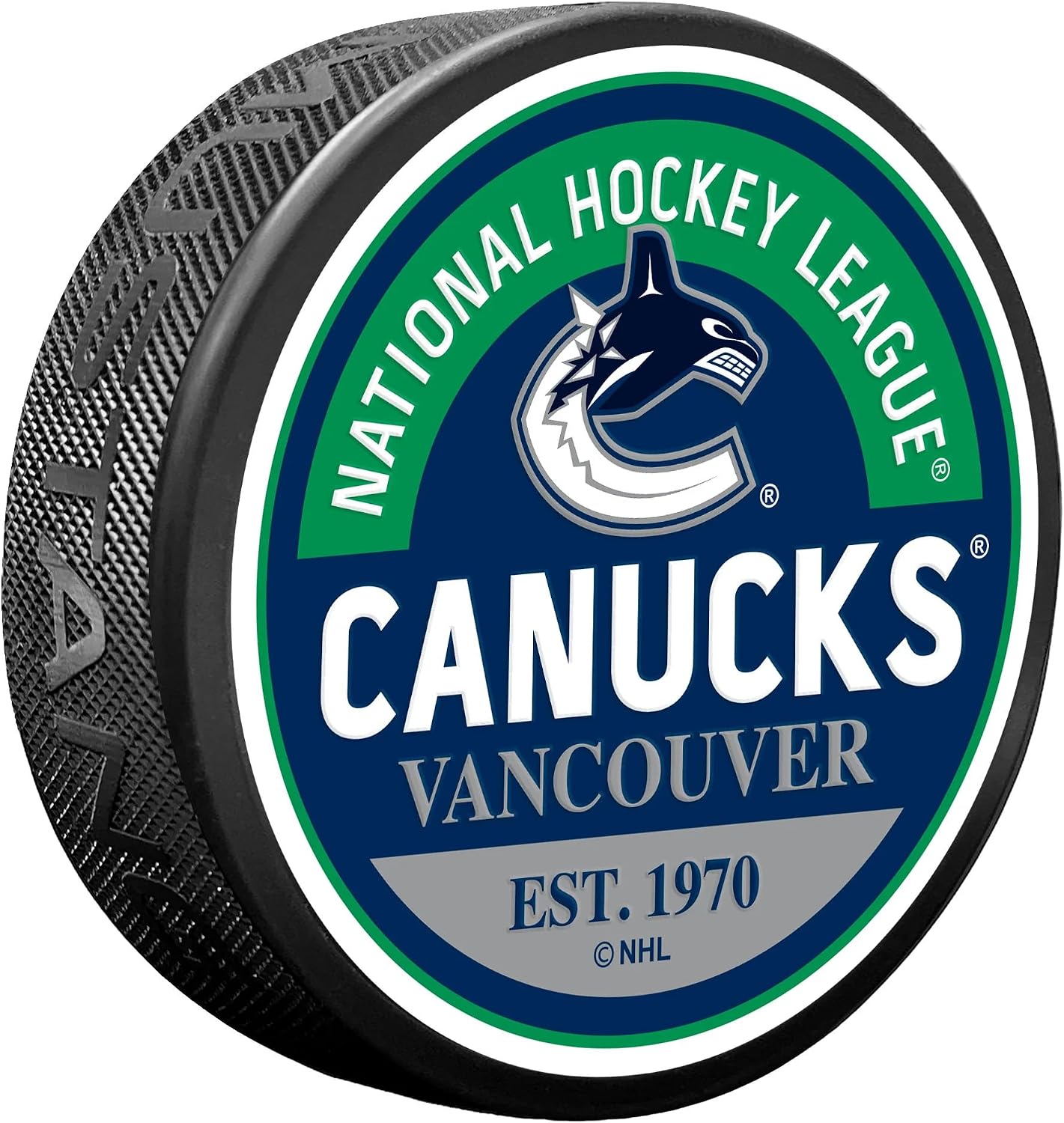 Sports Decor Vancouver Canucks Block Textured Puck