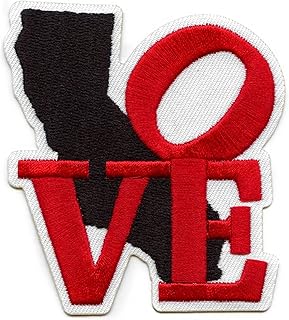 California State Love Patch West Coast Embroidered Iron On