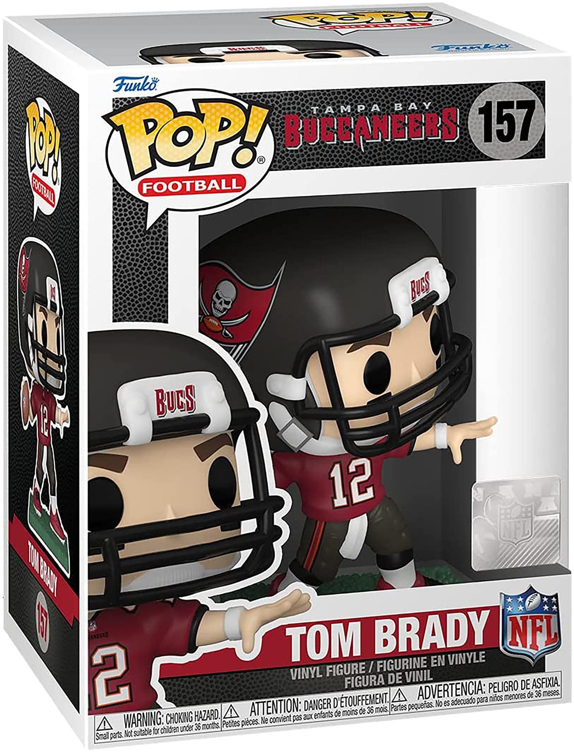 Funko Pop! NFL: Bucs - Tom Brady - (Home Uniform) - Figurine en Vinyle à Collectionner - Idée de Cadeau - Produits Officiels - Jouets pour Les Enfants et Adultes - Sports Fans