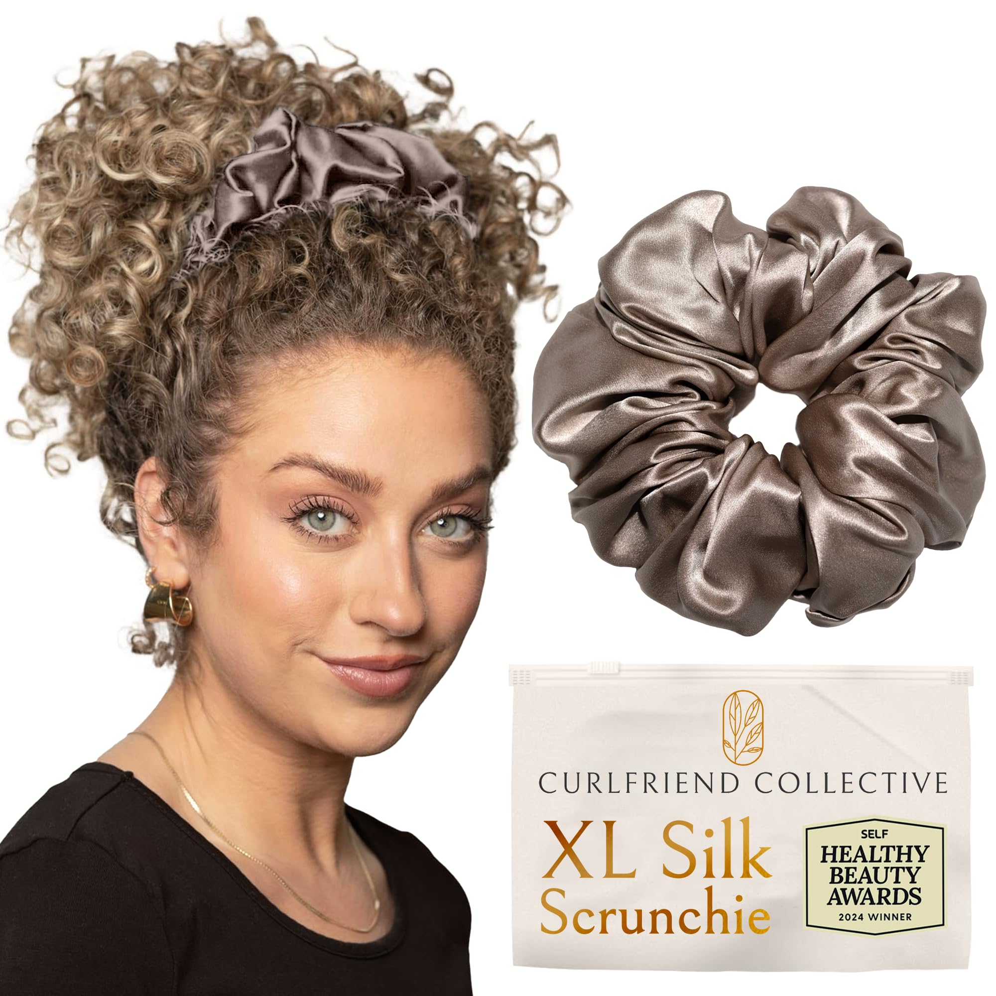 Amazon.com : Silk Scrunchies for Women Ponytail Holders  display picture 1