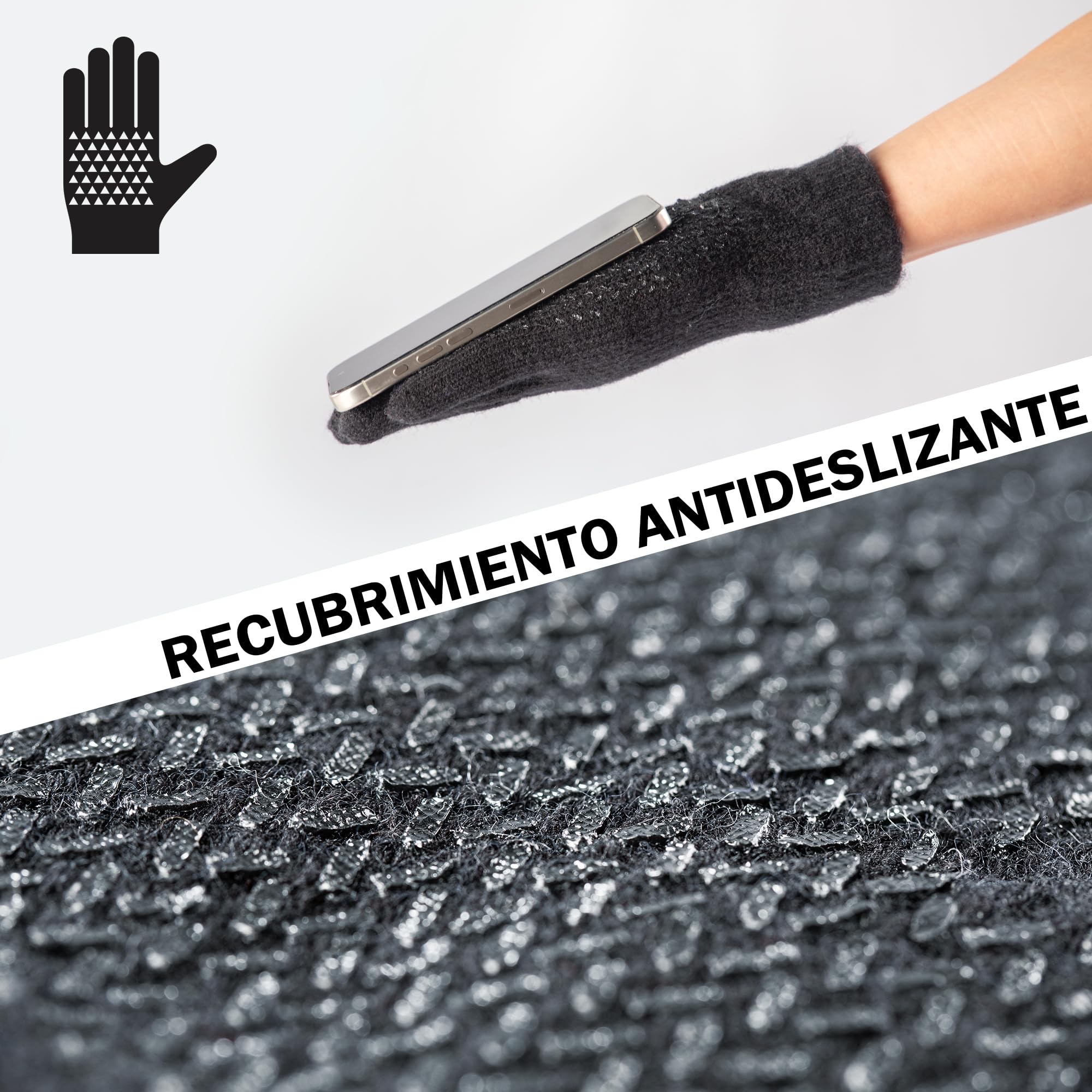 ineepor Guantes Invierno Hombre Mujer Doble Capa de Lana Antideslizantes Termicos Guantes Tactiles Pantalla Táctil Running Deporte Nieve Esquí Ciclismo